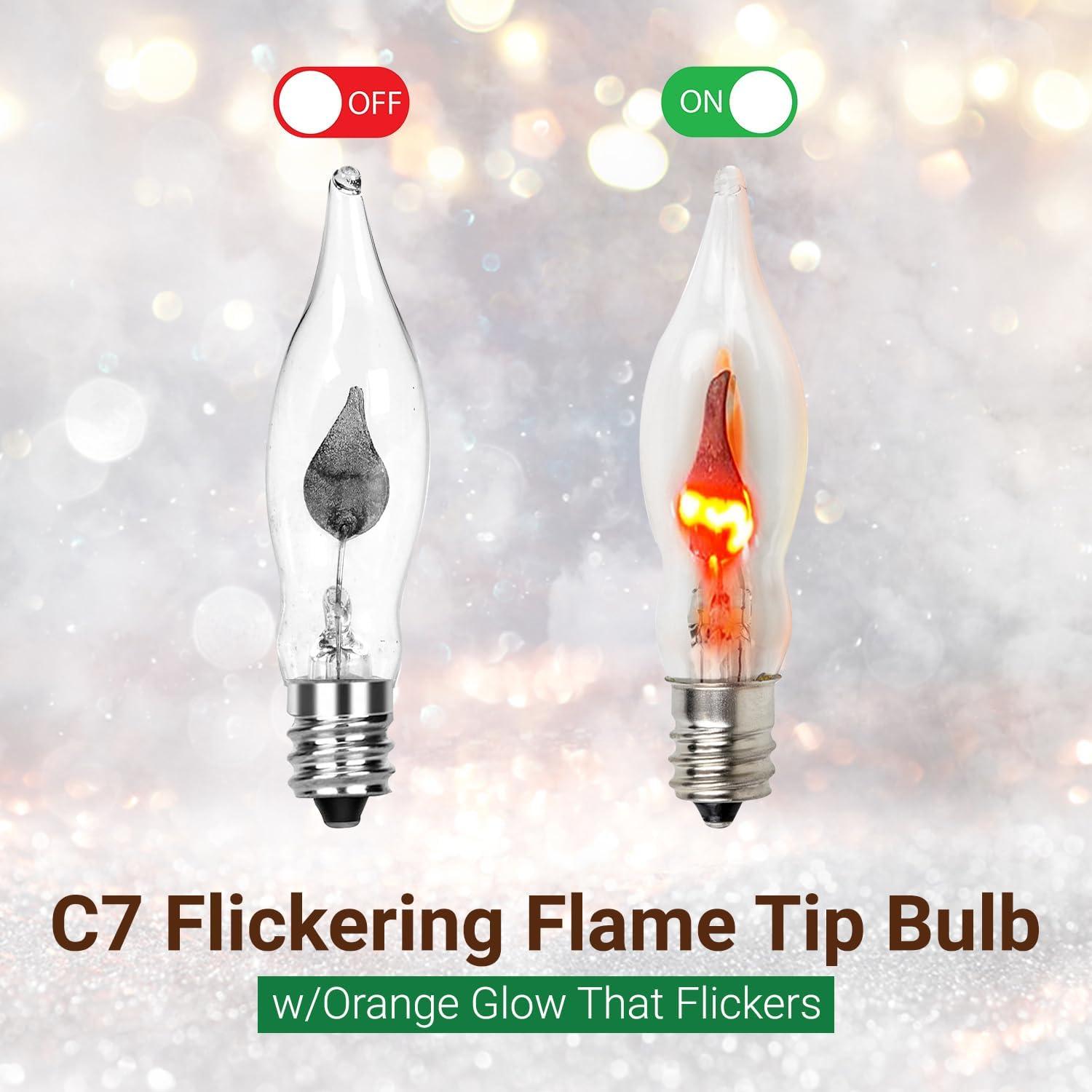 Bombilla de Llama Parpadeante Tupkee E12 Naranja 1W - Paquete de 2