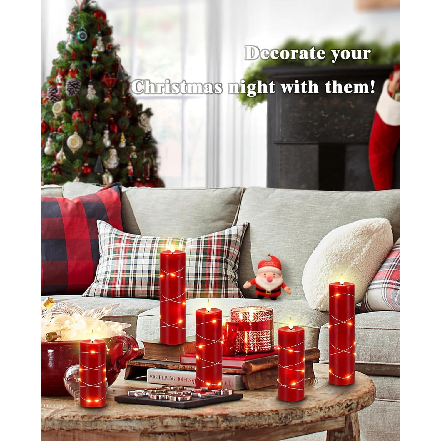 Velas LED Sin Llama Da by - 5 Piezas con Control Remoto