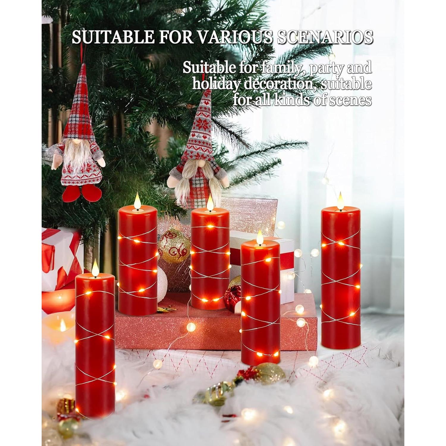 Velas LED Sin Llama Da by - 5 Piezas con Control Remoto