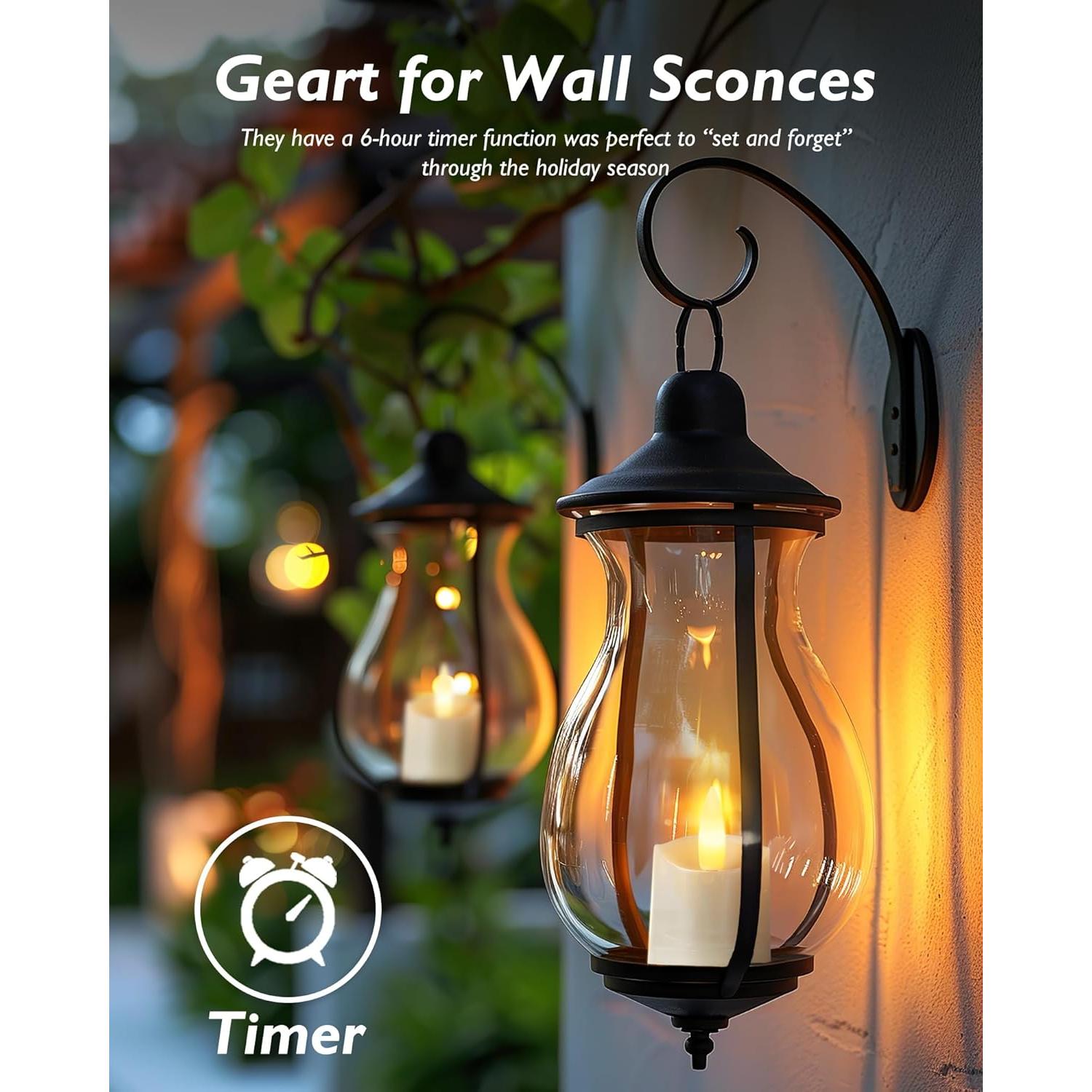 Homemory 12 Velas LED Sin Llama con Temporizador - Blanca