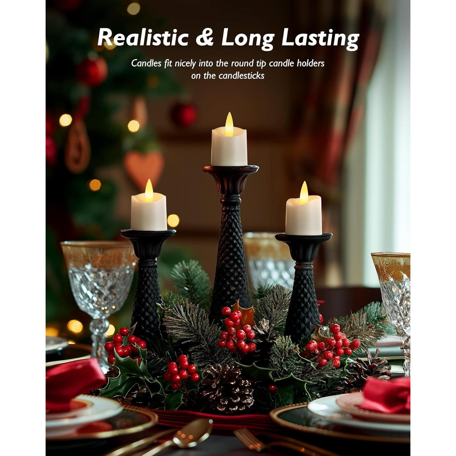 Homemory 12 Velas LED Sin Llama con Temporizador - Blanca