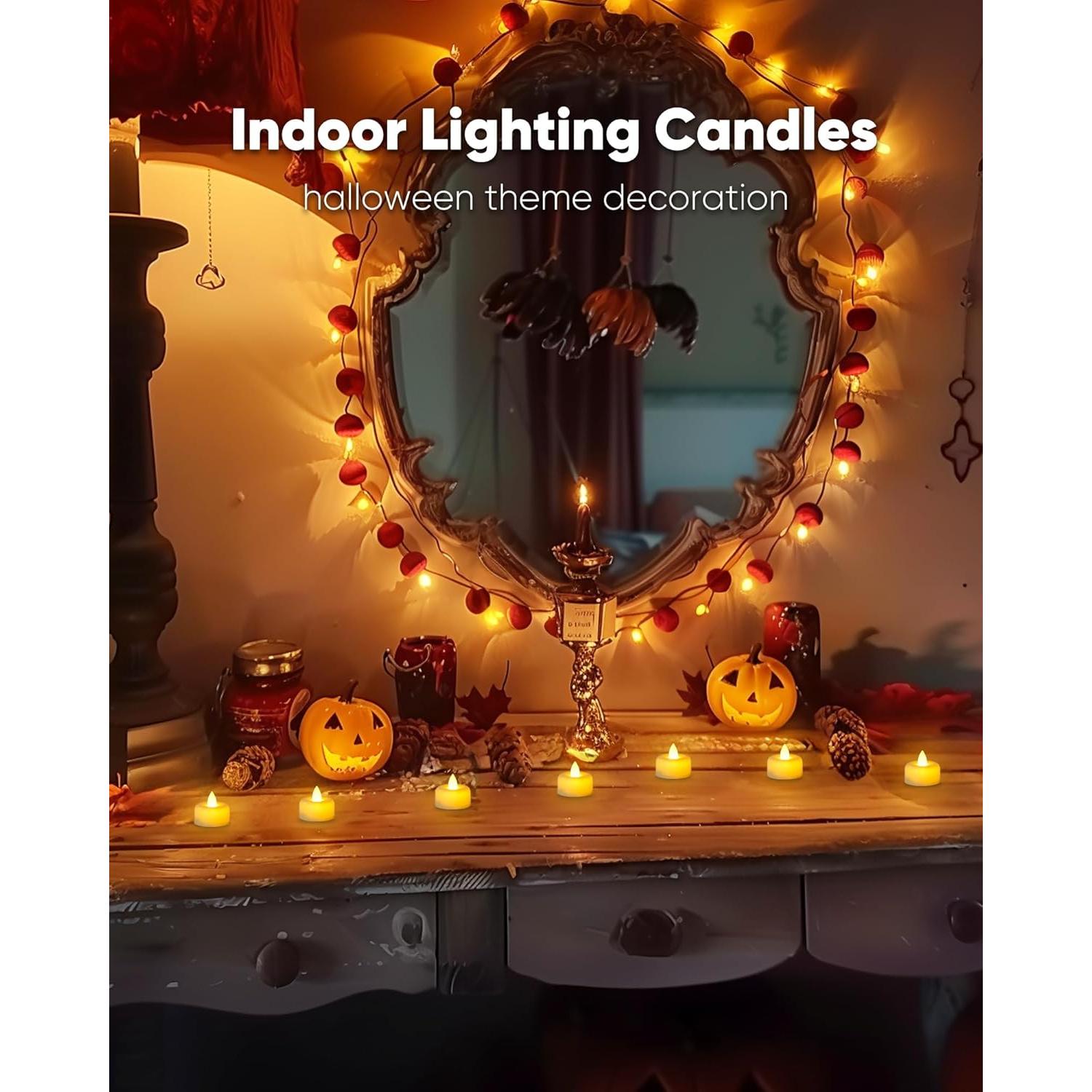 Velas LED Remotas Amagic 24 Piezas Marfil con Temporizador