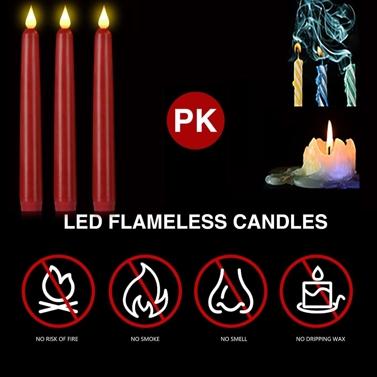 Vela LED Sin Llama Shenzhenshi 23.4 cm Control Remoto Paquete de 3