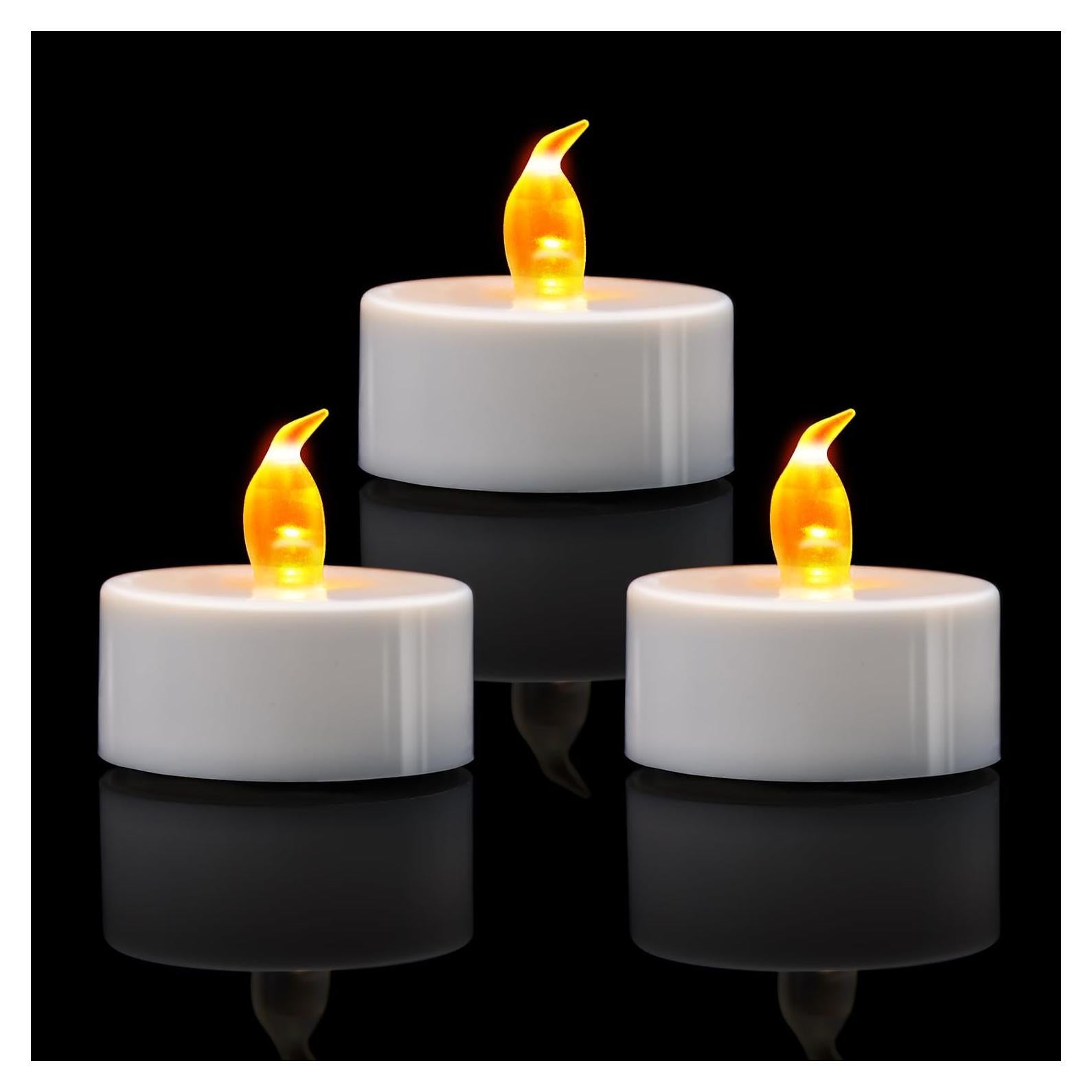 Luces de Té LED KOABY Amarillo Cálido 50 Piezas Parpadeantes