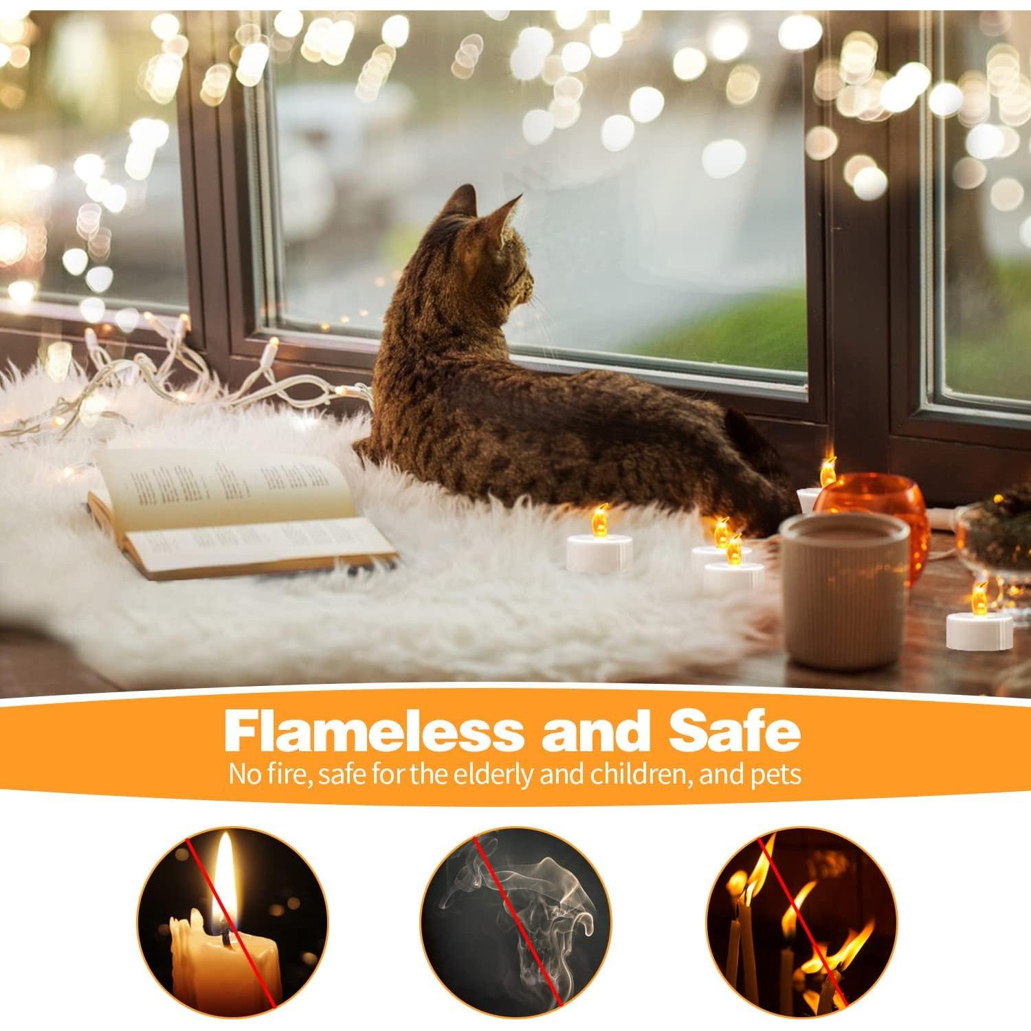 Luces de Té LED KOABY Amarillo Cálido 50 Piezas Parpadeantes