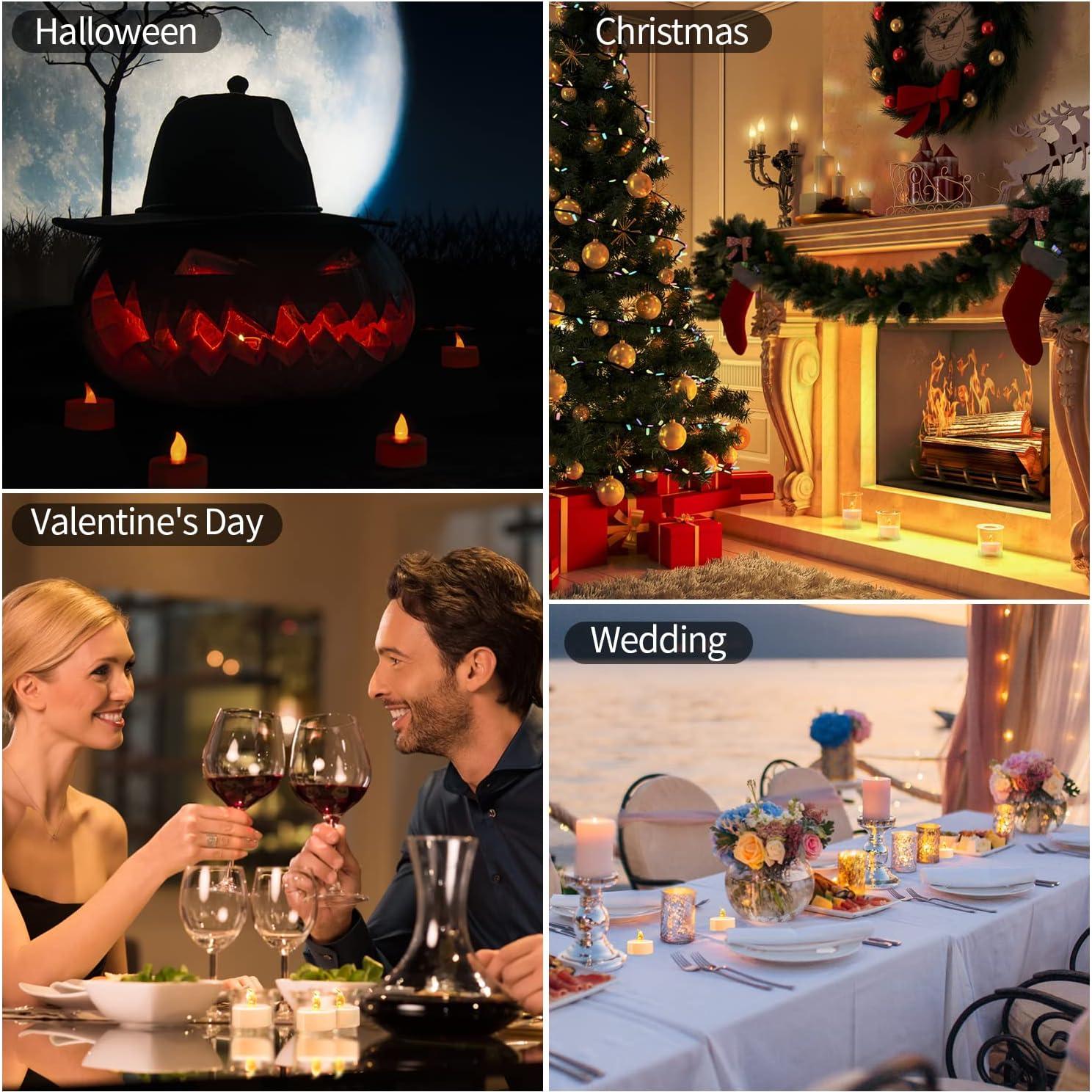 Luces de Té LED KOABY Amarillo Cálido 50 Piezas Parpadeantes