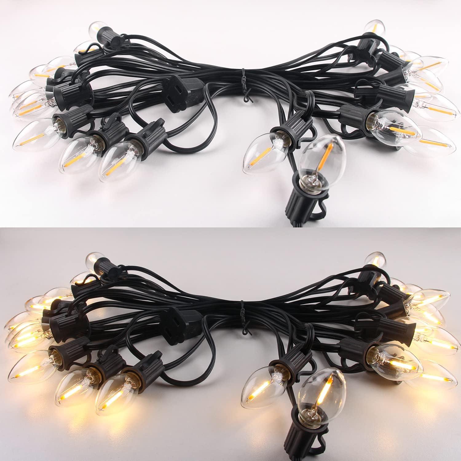 Bombillas LED C7 Genixgreen 25 Pzas E12 0.5W Luz Cálida