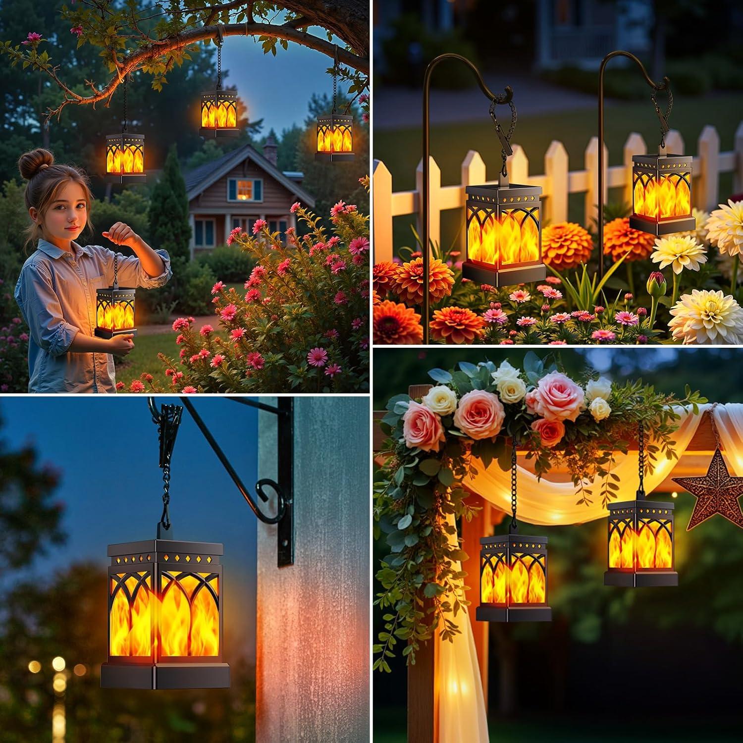 Linternas Solares Colgantes KOOPER 4 Paquete Impermeables