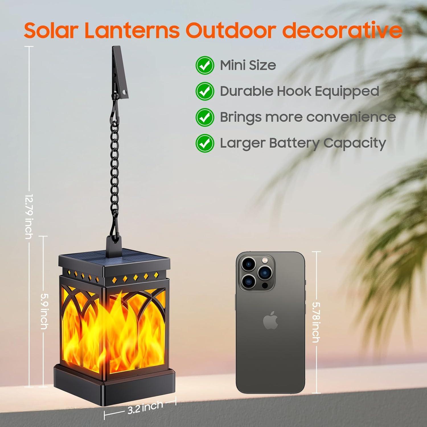 Linternas Solares Colgantes KOOPER 4 Paquete Impermeables