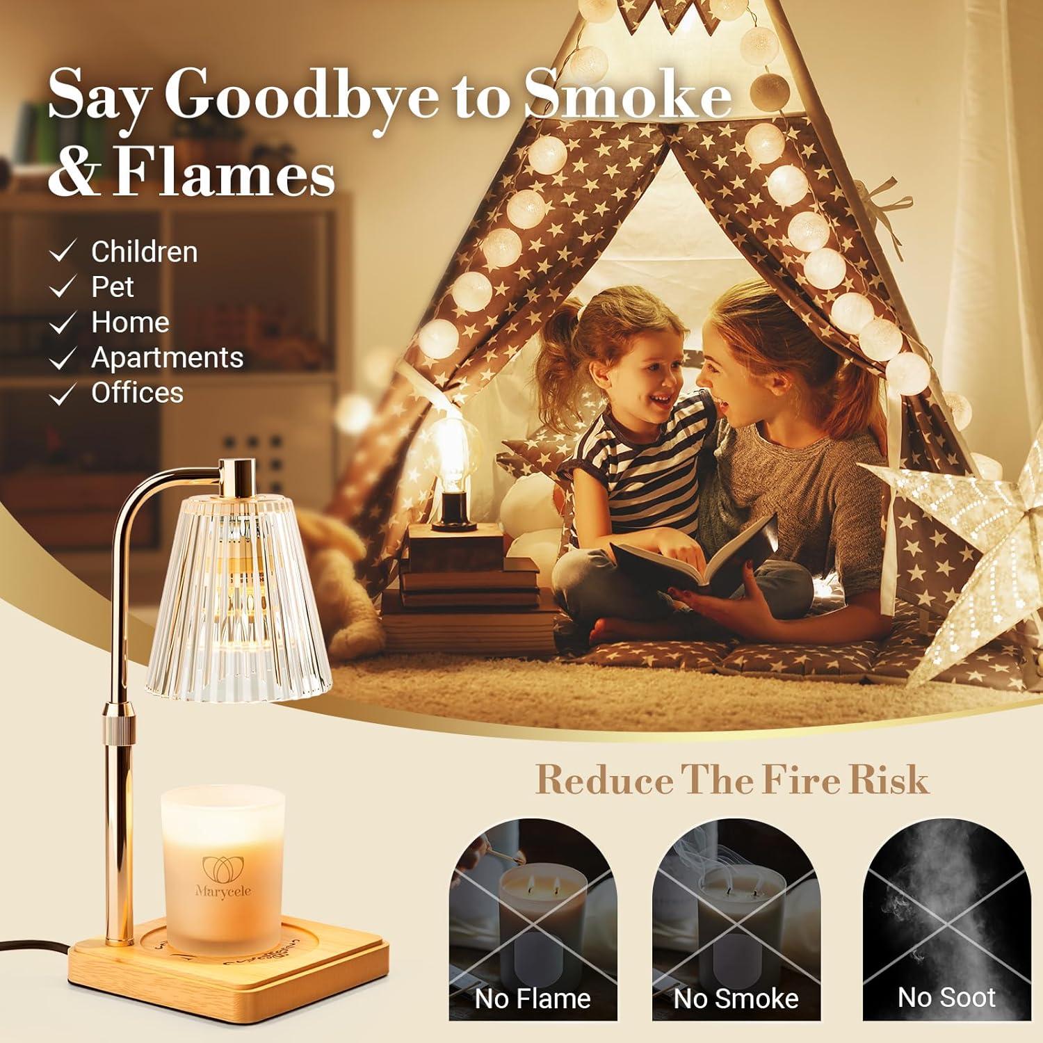 Lámparas Calentadoras de Velas Marycele 2 Pack Altura Ajustable