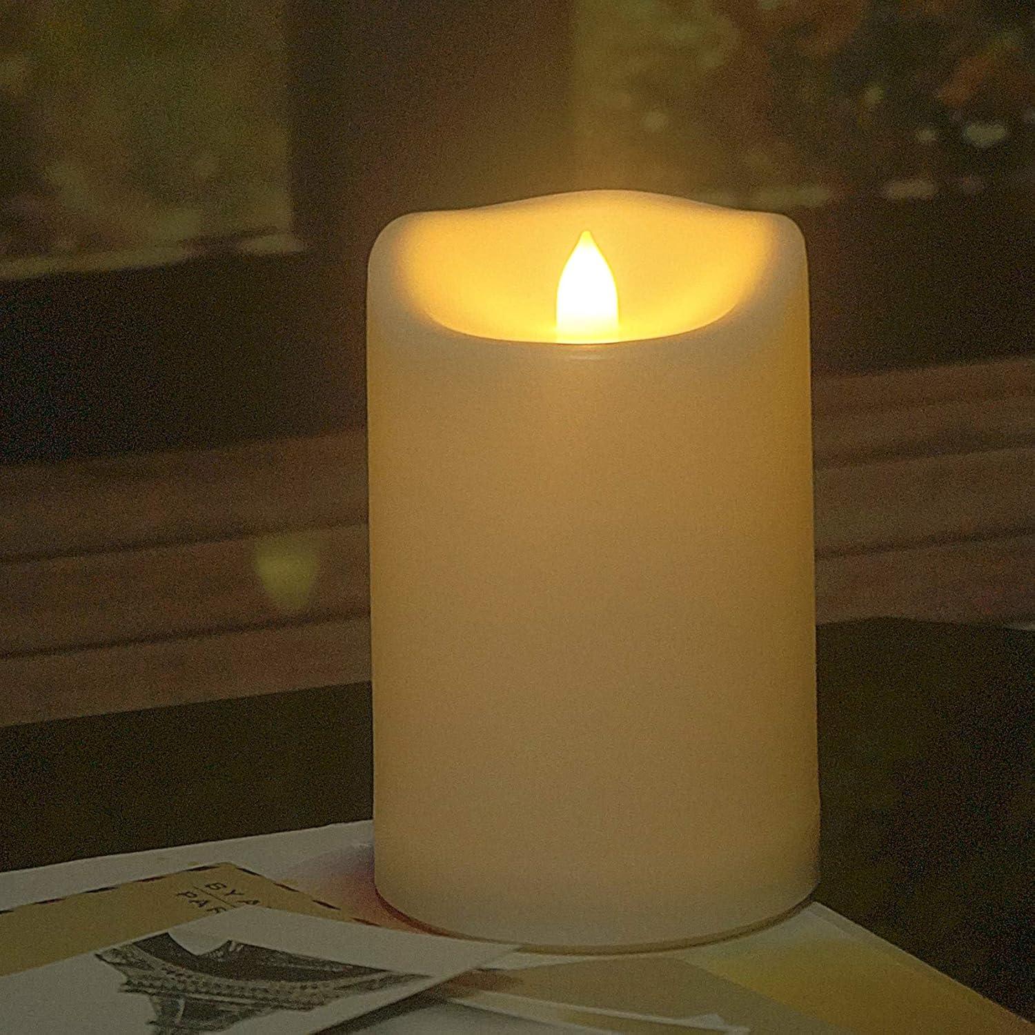 Vela LED de Pilar Impermeable Jingtech 10.16x15.24 cm Paquete de 2