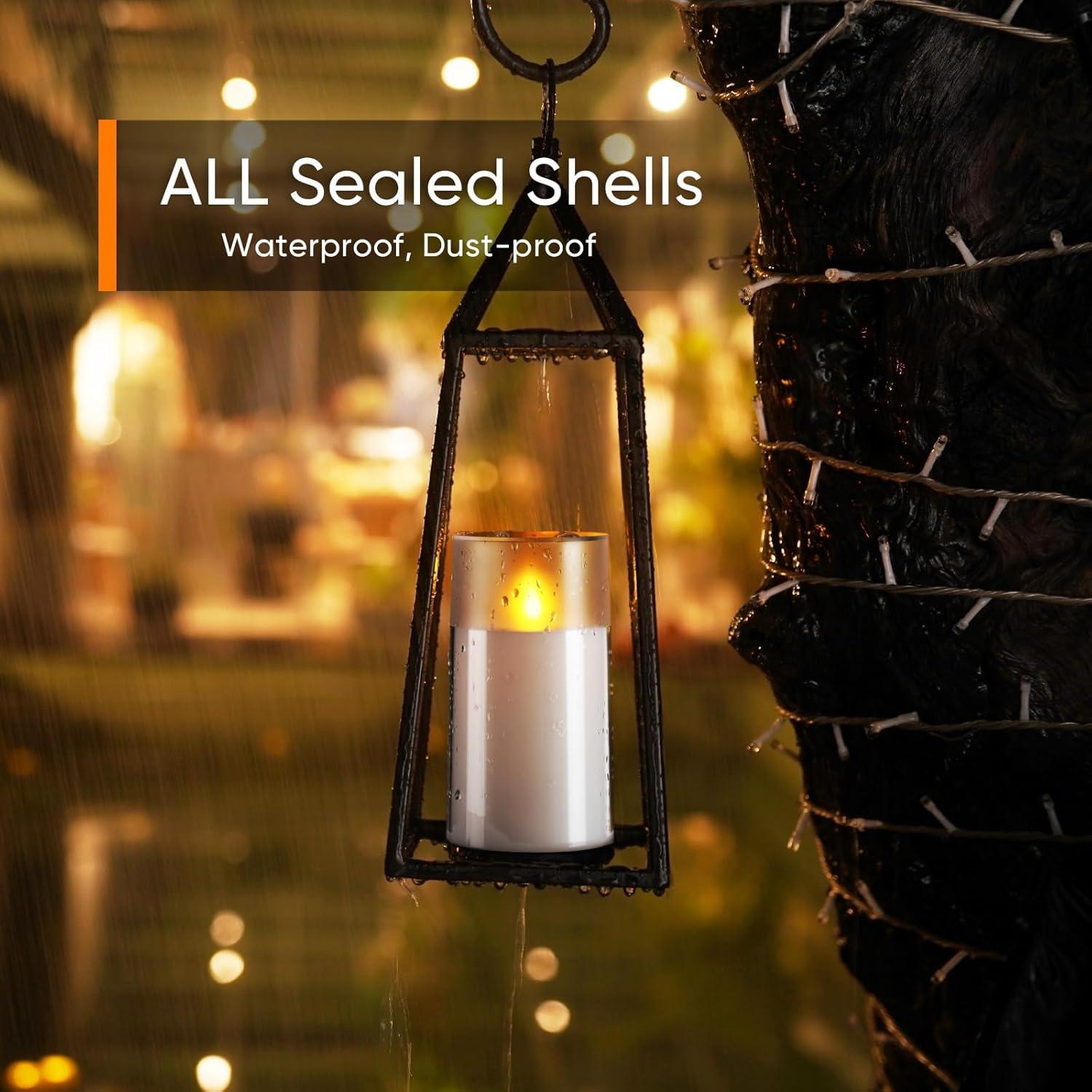 Juego de 3 Velas LED Homemory con Control Remoto y Temporizador