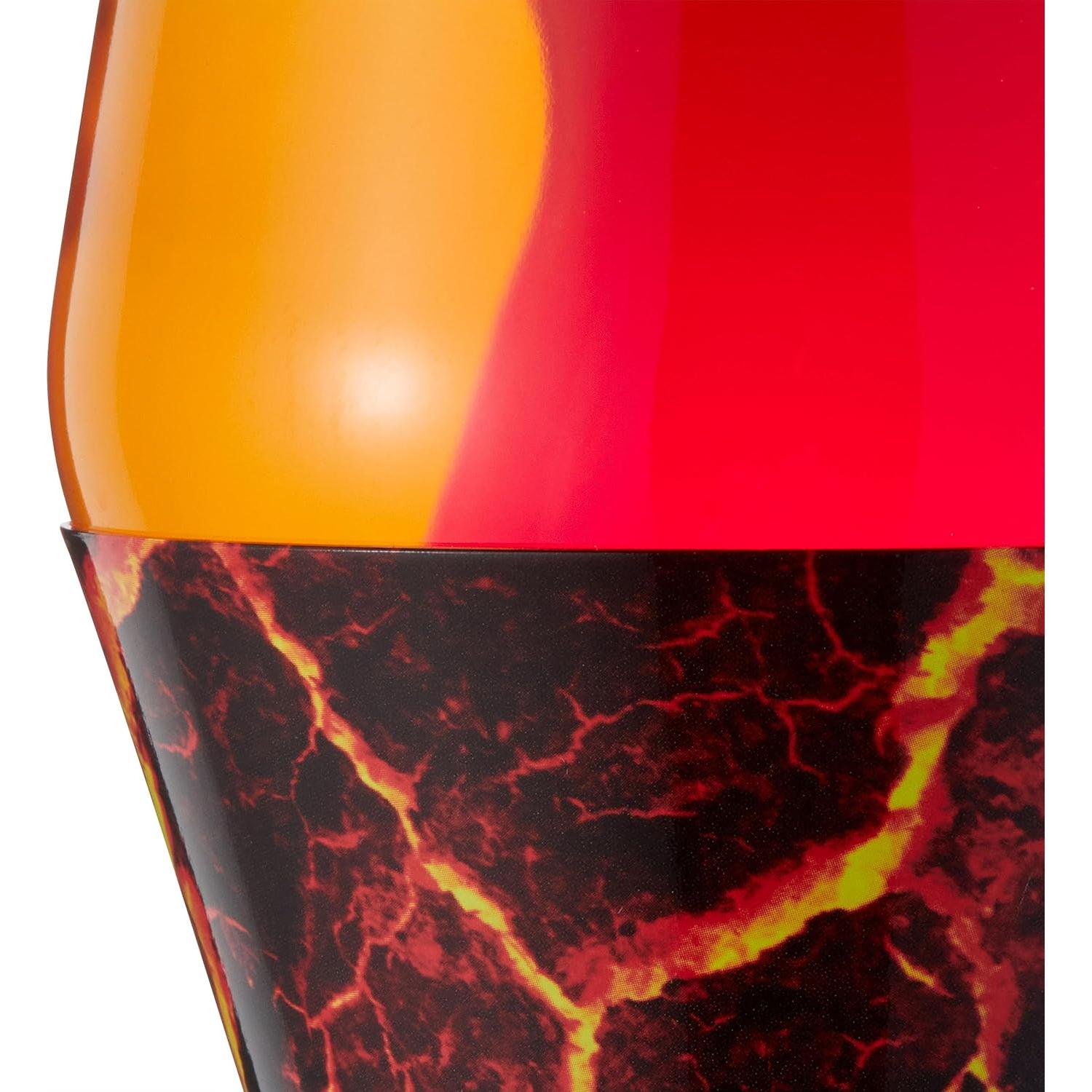 Lámpara Lava Lava - 36.83 cm - Cera Roja y Líquido Naranja
