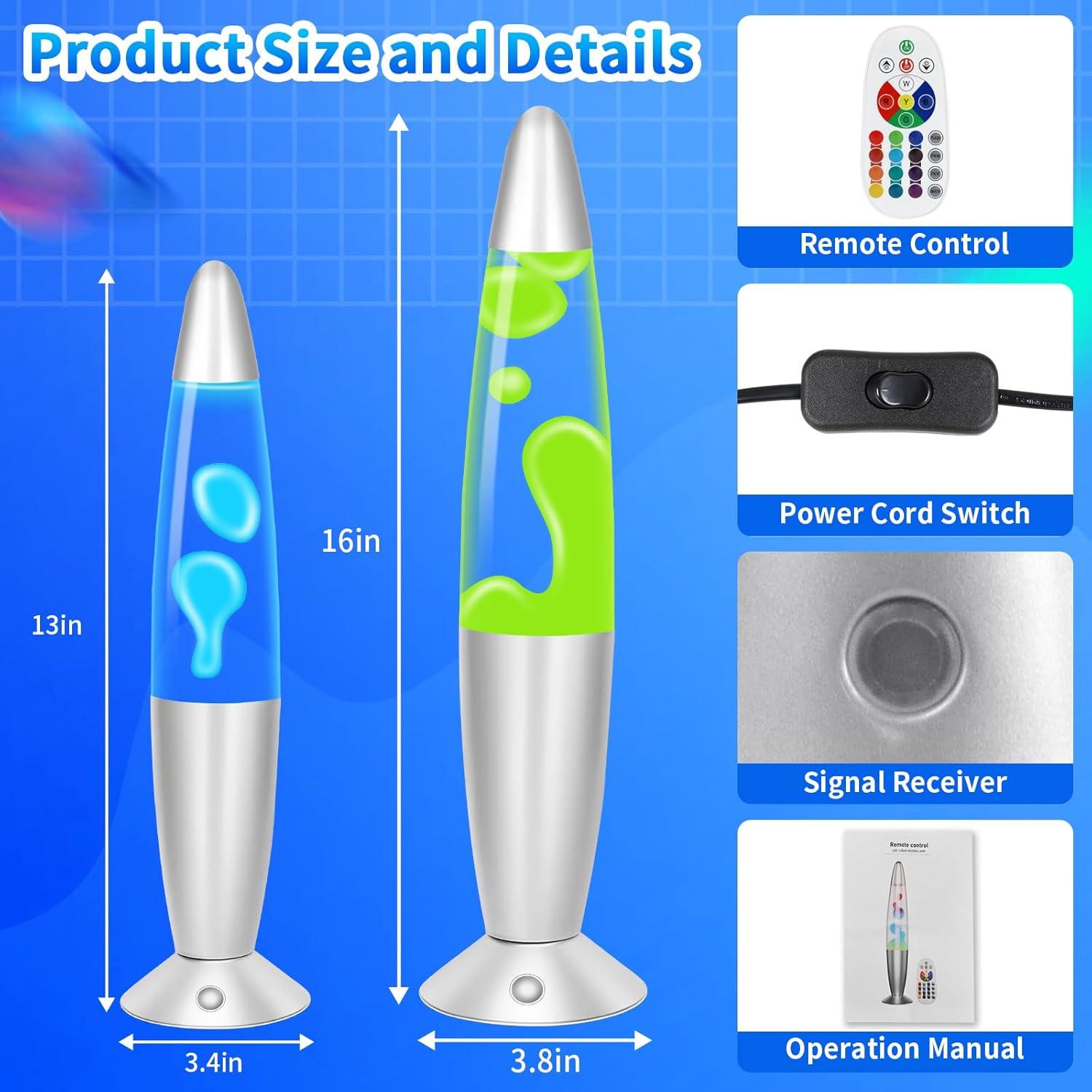 Lámpara de Movimiento Líquido LED RGB Besight 34.3cm Control Remoto