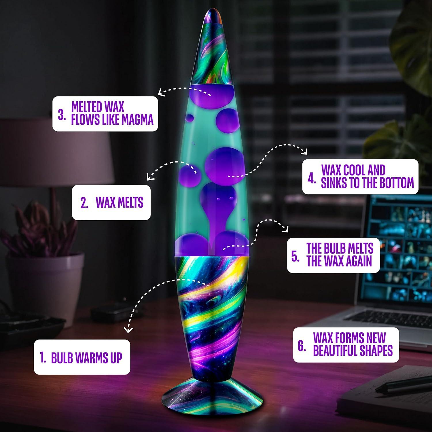 Lámpara de Movimiento Líquido Jambo 41cm Crepúsculo Neón