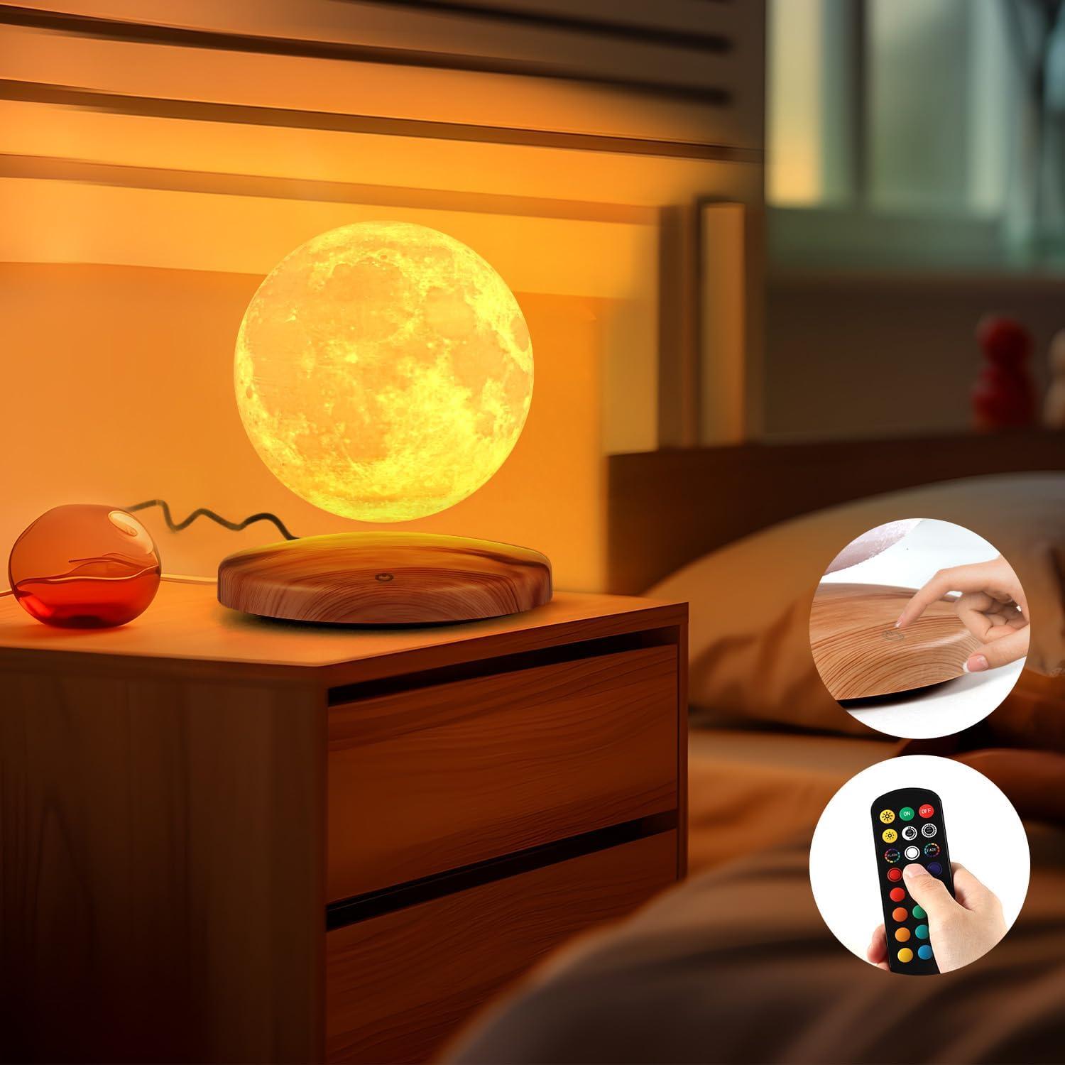 Lámpara de Luna Levitante GROPINFLY 15 cm 18 Colores LED