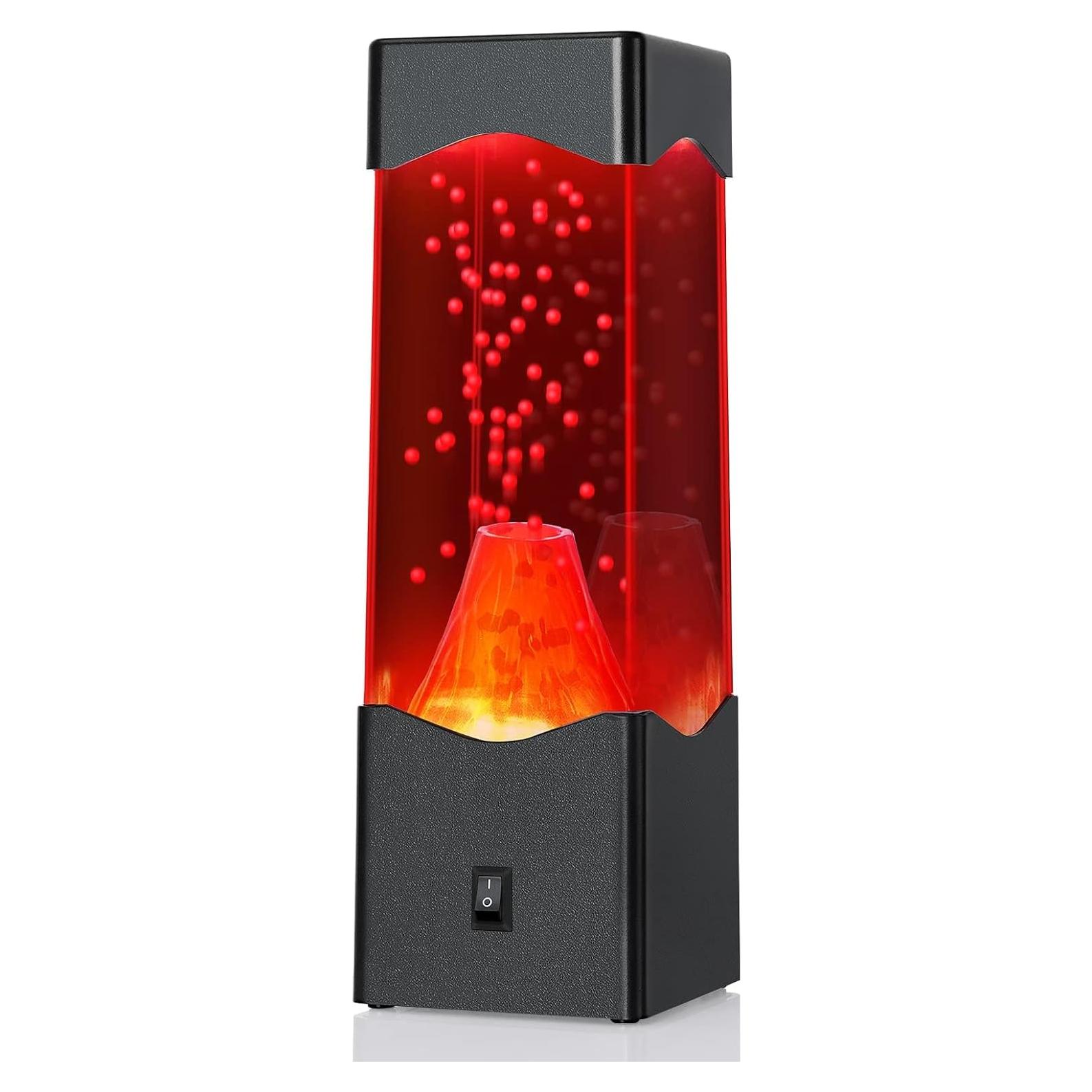 Lámpara Volcán LED SENCU, Luz Nocturna 20cm, Decorativa