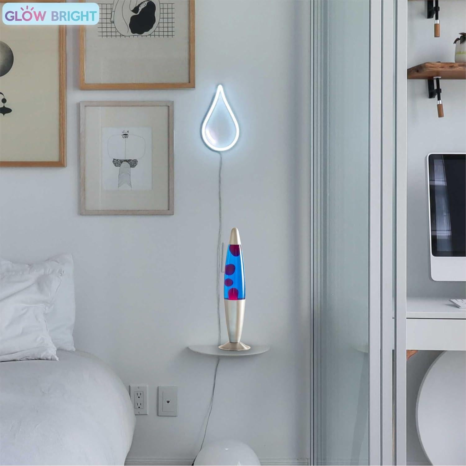 Lámpara de Lava Brillo Volcán Cohete 40.64 cm Azul Rosa