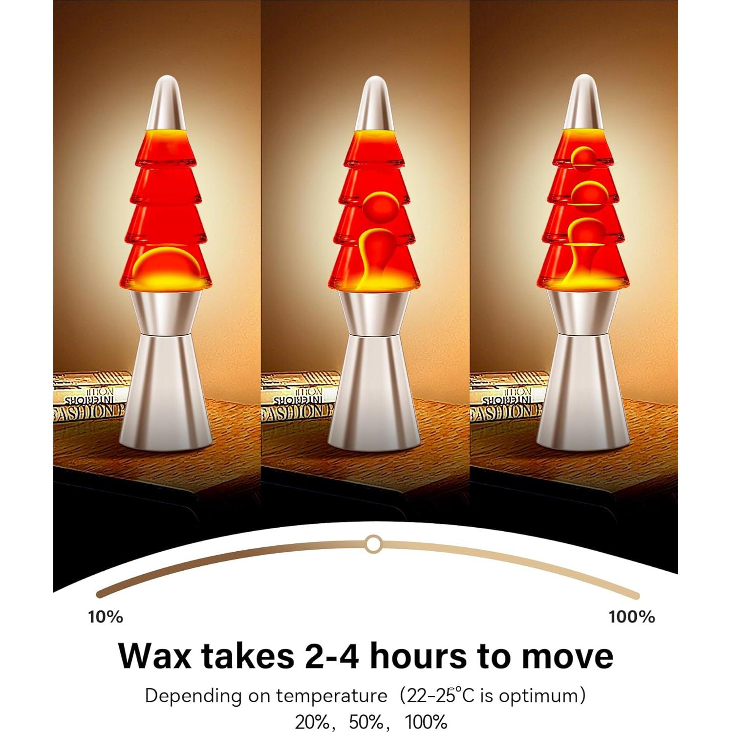 Lámpara de Mesa Lazzgan 36.8 cm Movimiento Líquido Rojo