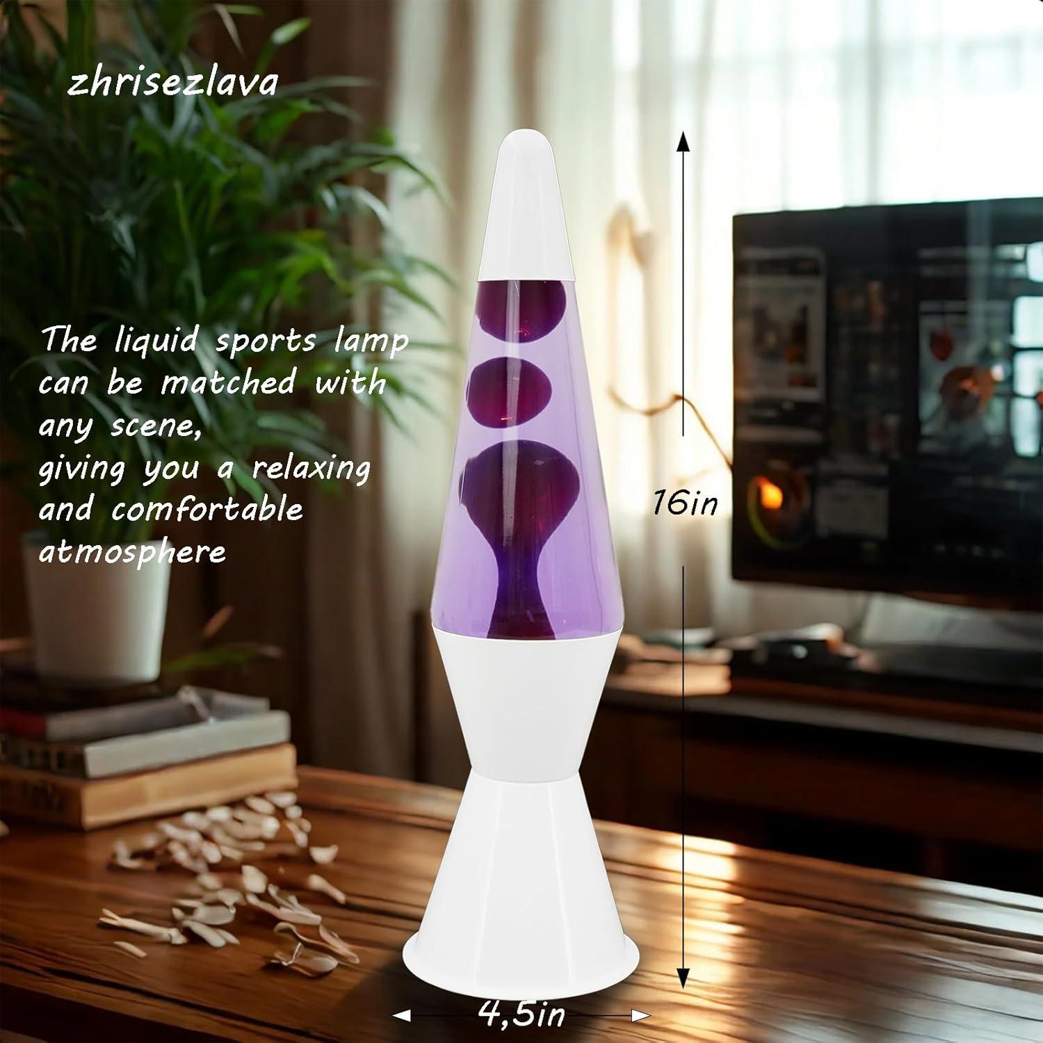 Lámpara de Magma Púrpura Zhrisezlava 39.37 cm con Cera