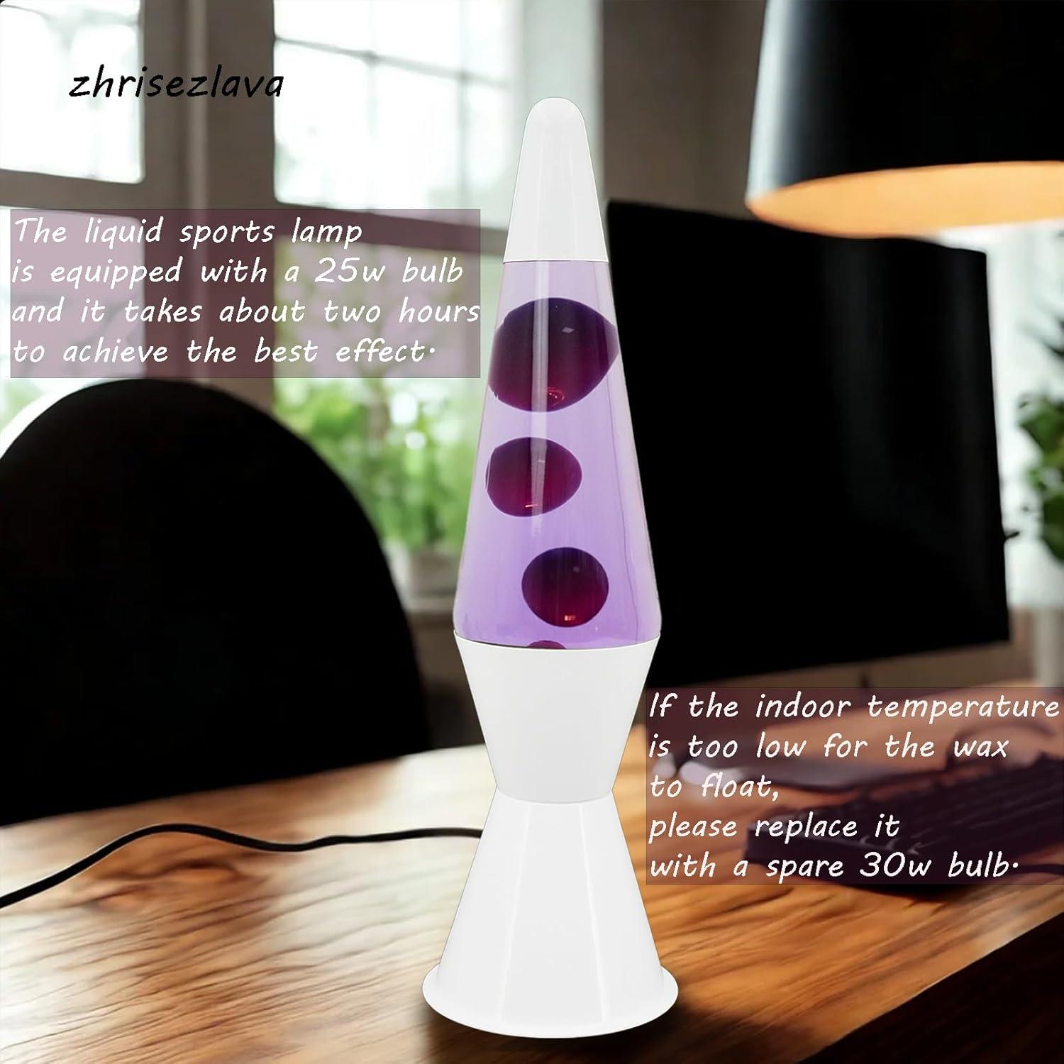 Lámpara de Magma Púrpura Zhrisezlava 39.37 cm con Cera