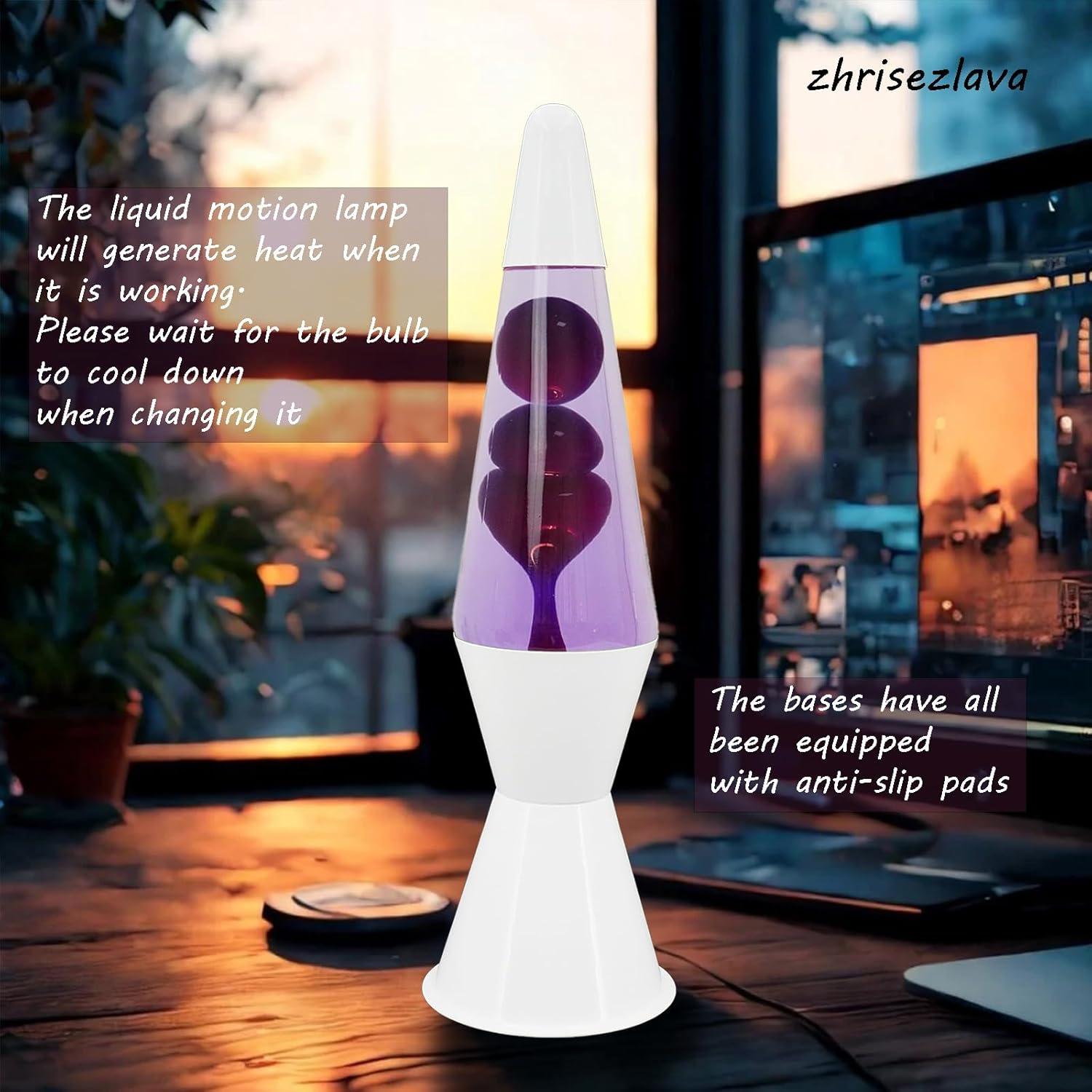 Lámpara de Magma Púrpura Zhrisezlava 39.37 cm con Cera