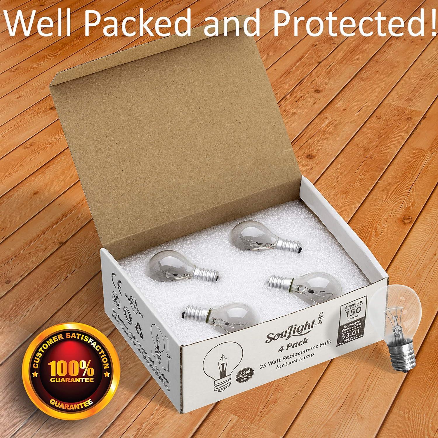 Bombilla Incandescente SouLight S11 E17 25W Paquete de 4