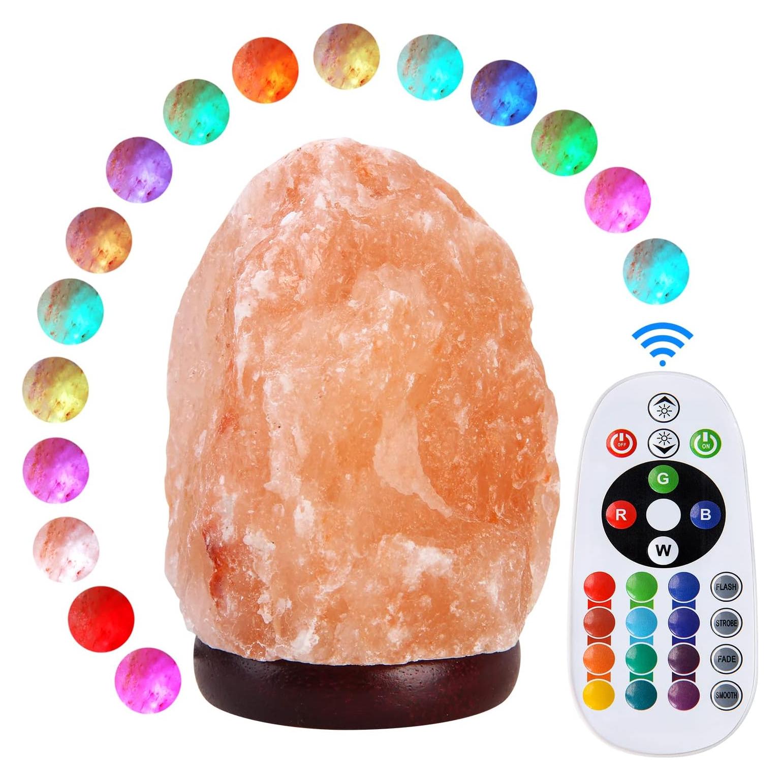 Lámpara de Sal del Himalaya Pursalt 5.5" con Control Remoto