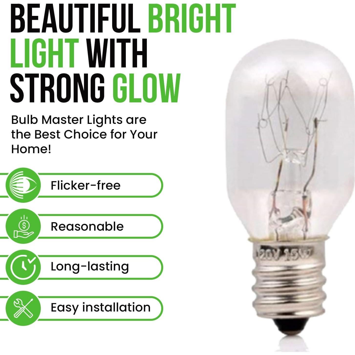 Bombillas Incandescentes T7 15W E12 para Lámparas de Sal - Paquete de 6