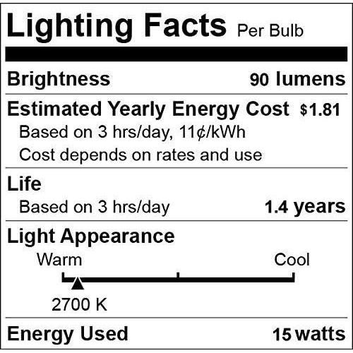 Bombillas Incandescentes T7 15W E12 para Lámparas de Sal - Paquete de 6