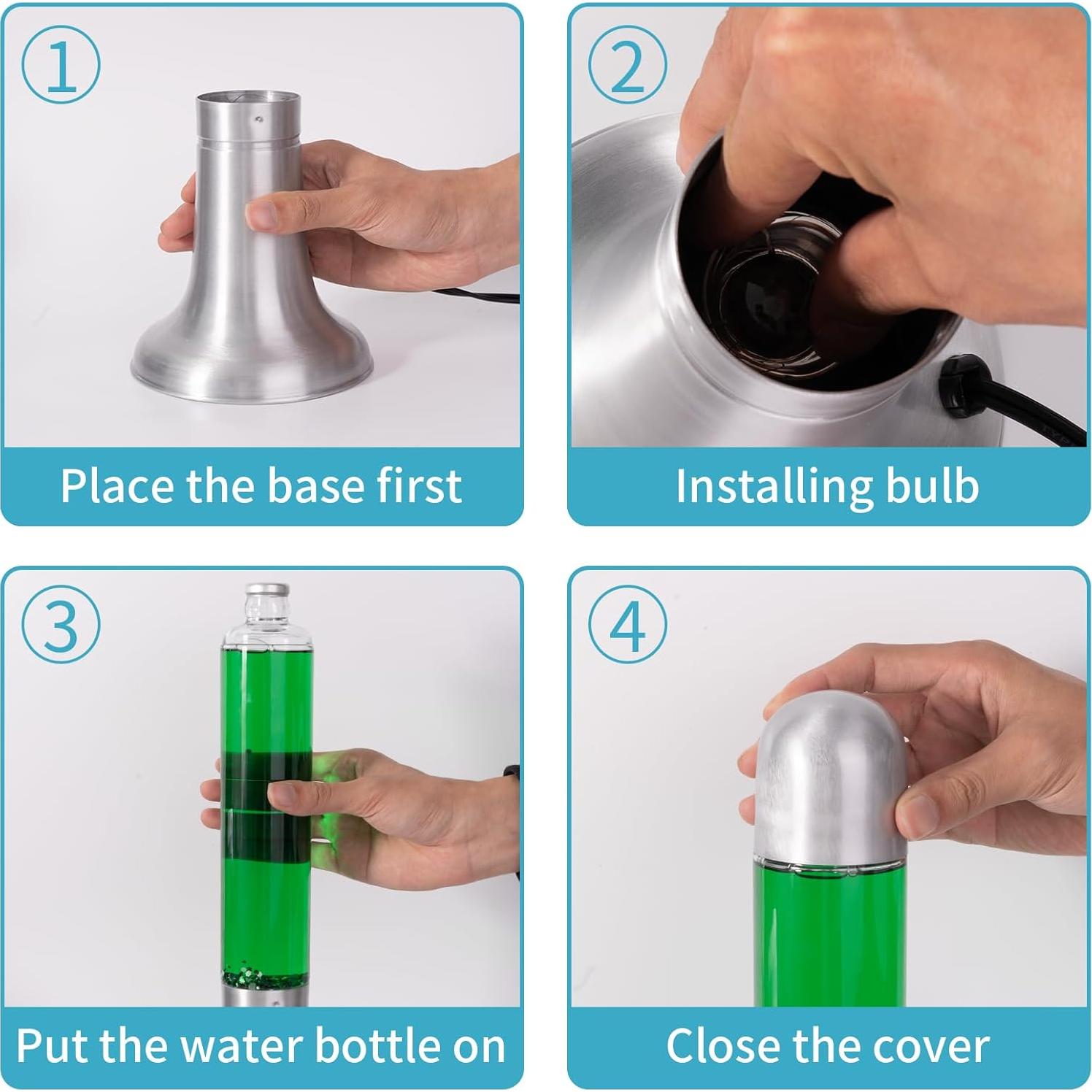 Lámpara de Movimiento Líquido Zhrisezlava 40.64 cm Verde