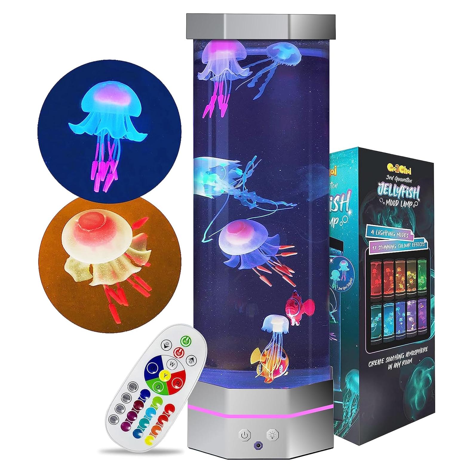 Lámpara de Medusas Grande Go2Chai 38 cm Luz Nocturna