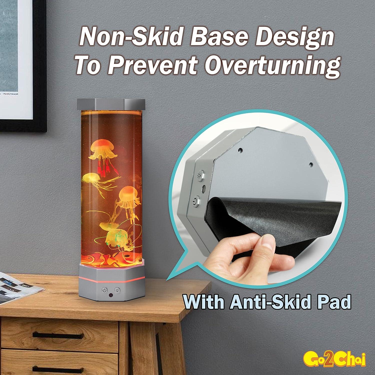 Lámpara de Medusas Grande Go2Chai 38 cm Luz Nocturna