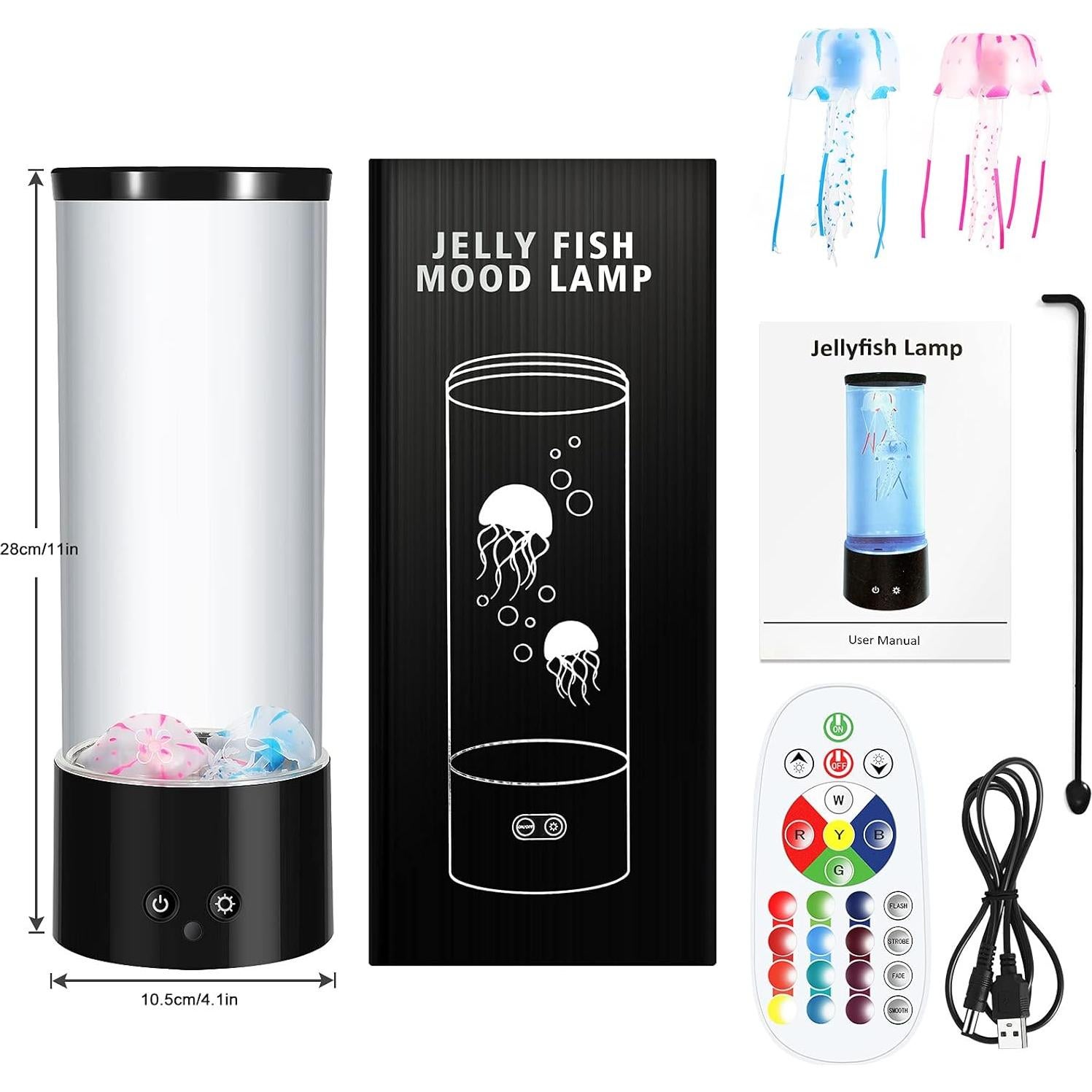 Lámpara de Lava de Medusas LED PEN&H 28cm Luz Nocturna