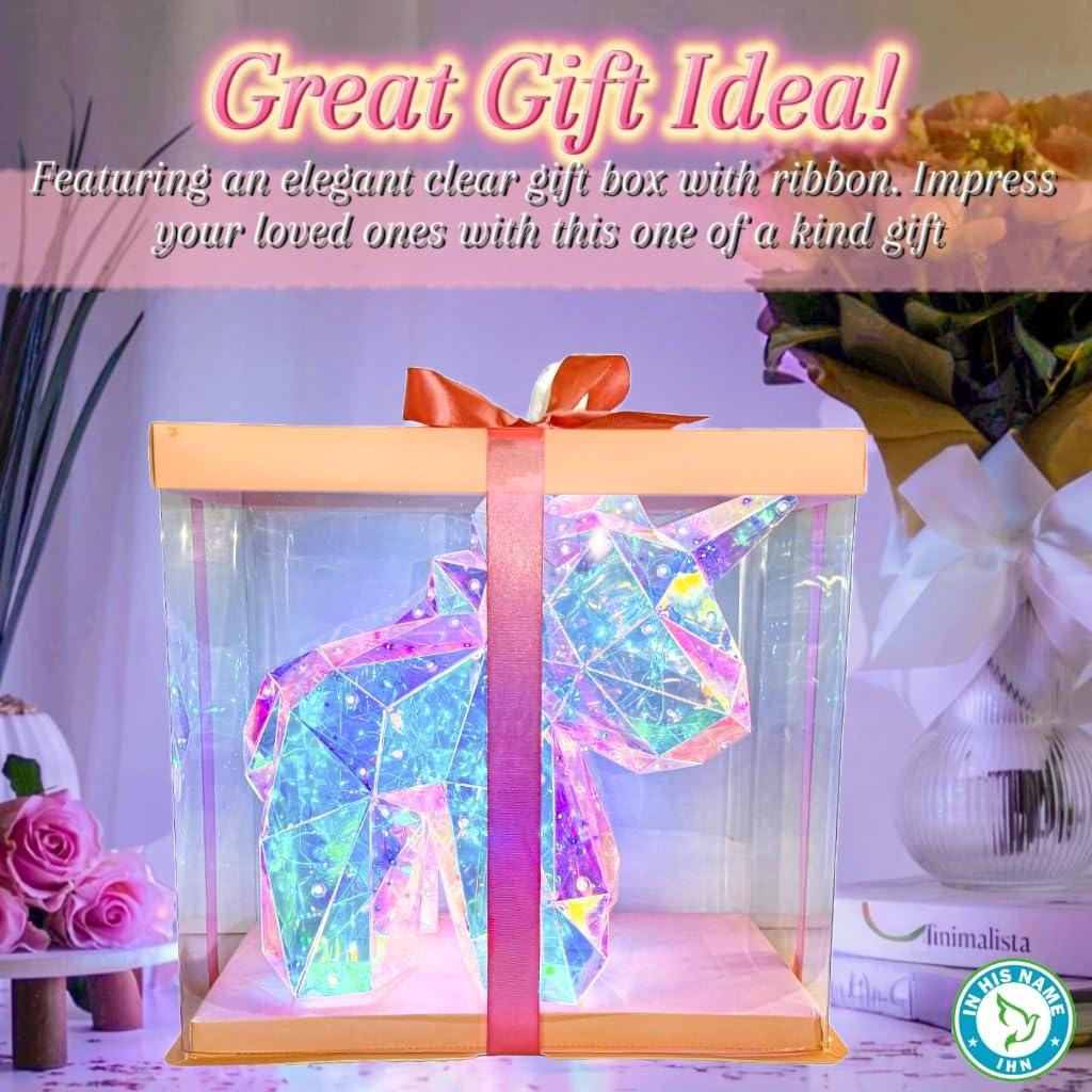 Luz Nocturna LED Unicornio 30x16x26cm - Lámpara Infantil