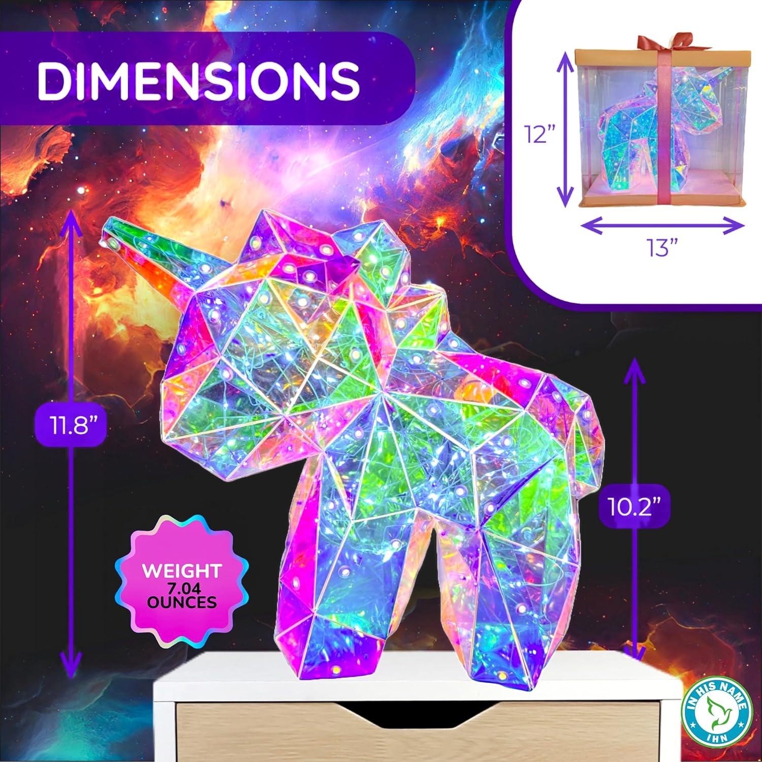 Luz Nocturna LED Unicornio 30x16x26cm - Lámpara Infantil