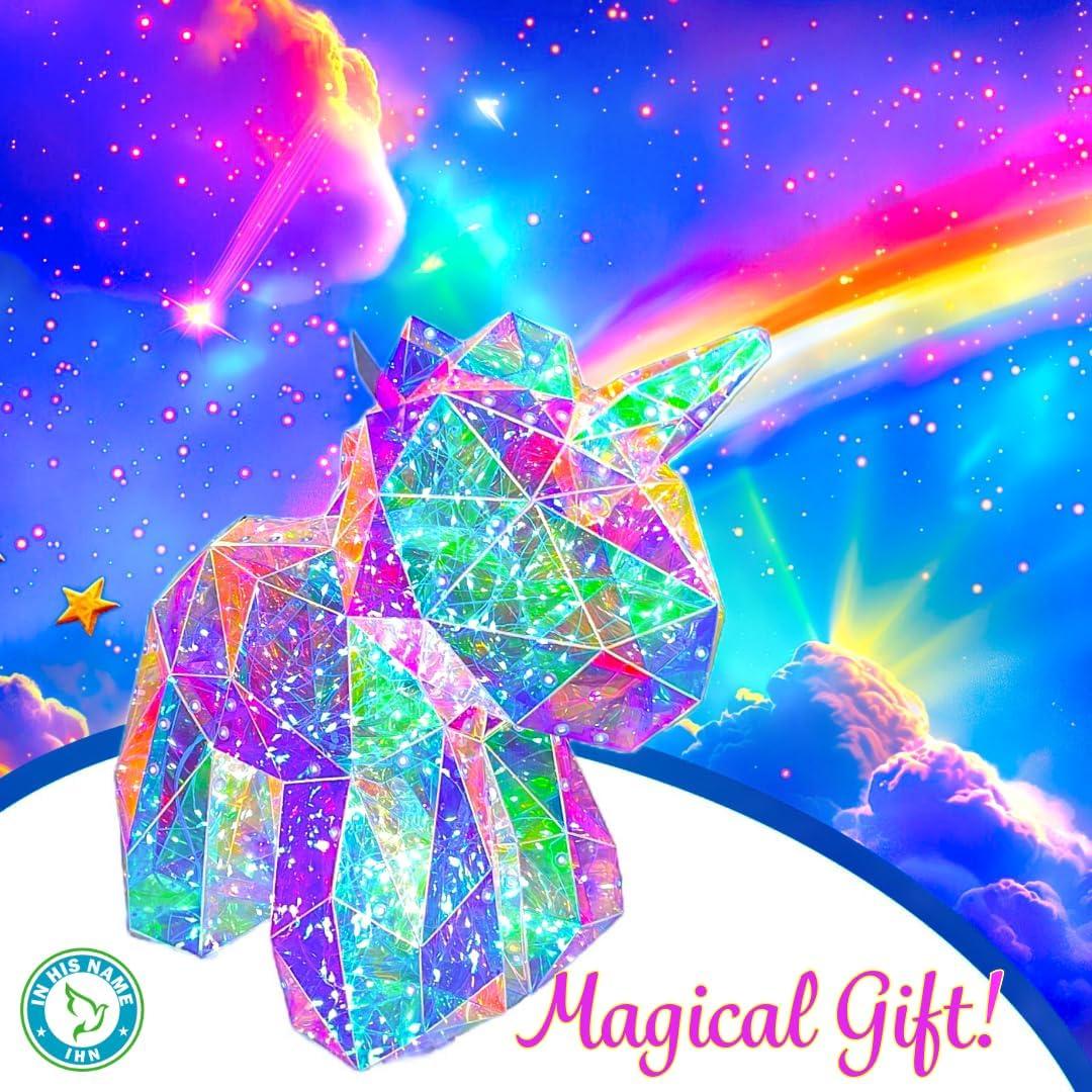 Luz Nocturna LED Unicornio 30x16x26cm - Lámpara Infantil