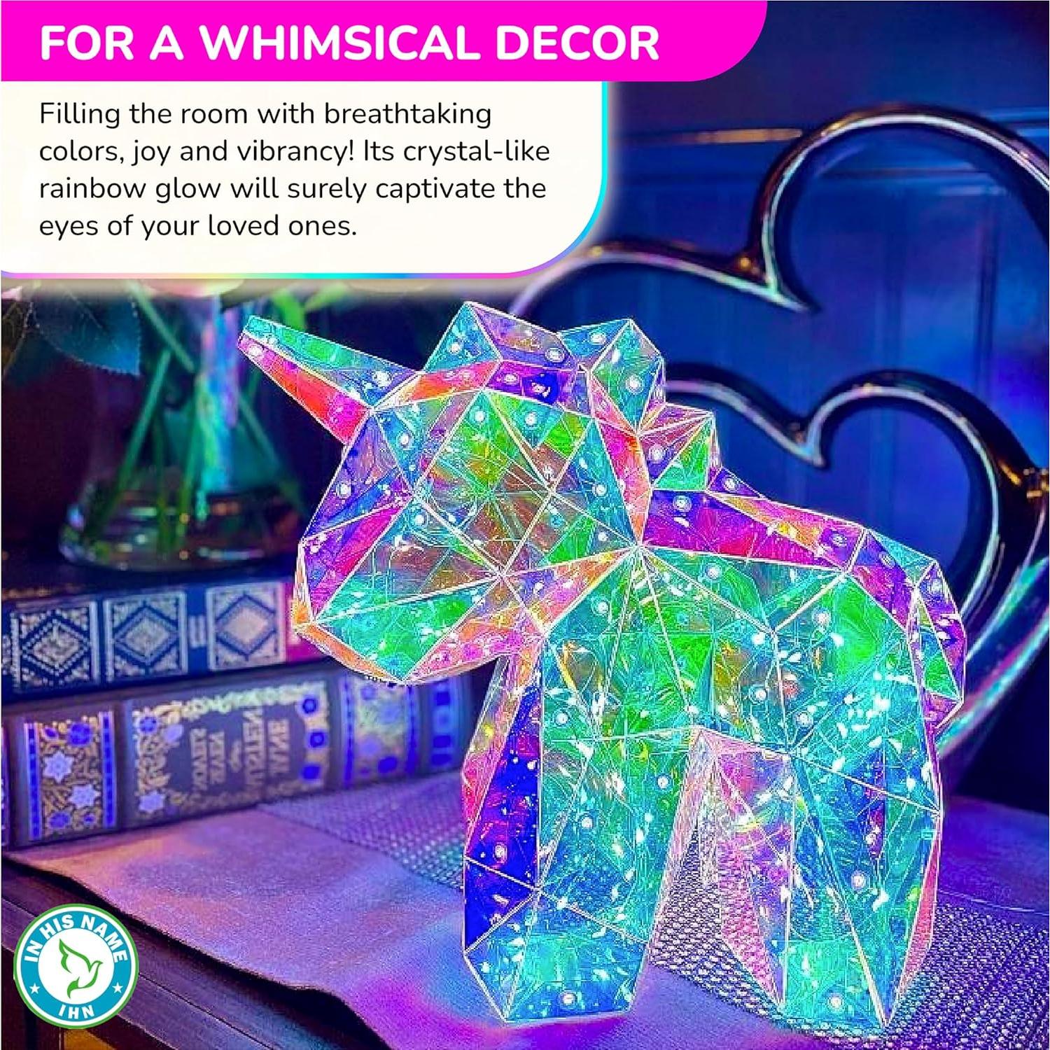 Luz Nocturna LED Unicornio 30x16x26cm - Lámpara Infantil