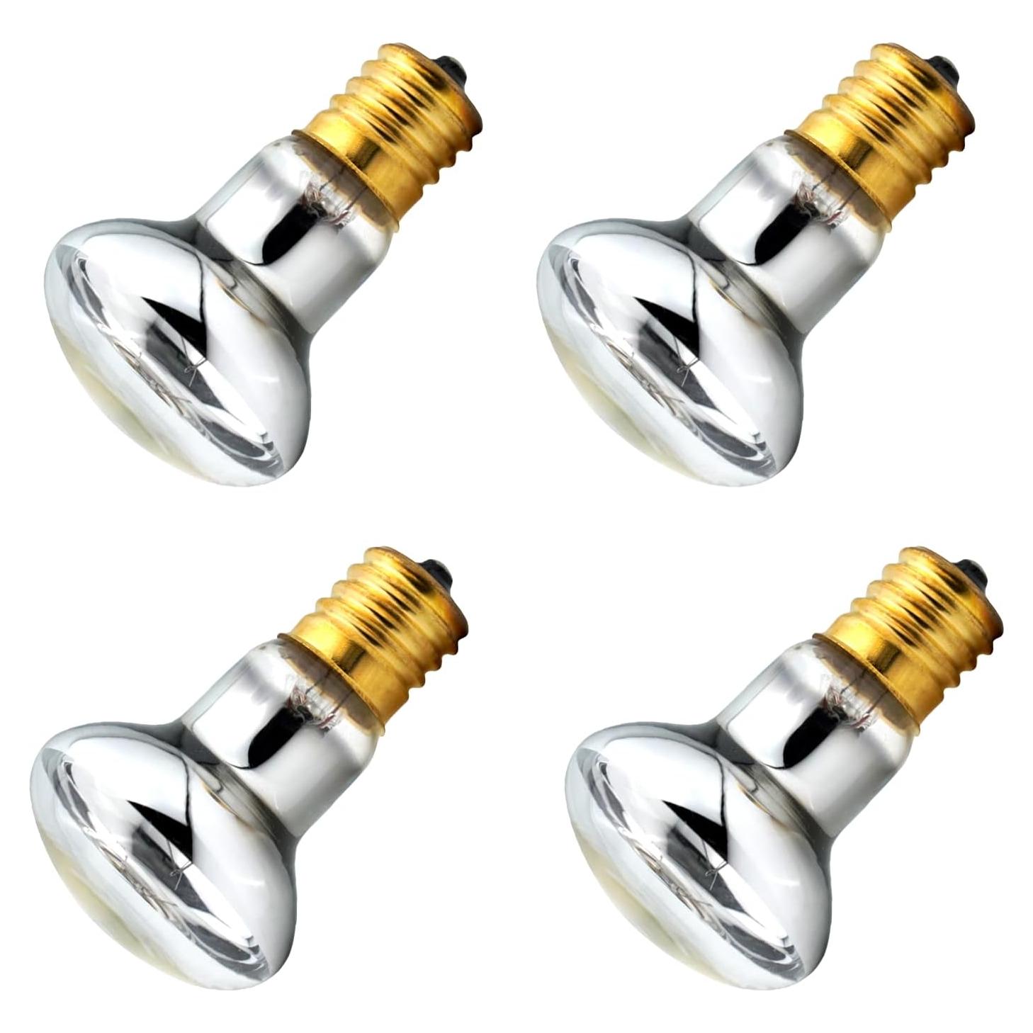 Paquete de 4 bombillas incandescentes 25W R39 E17 para lámparas