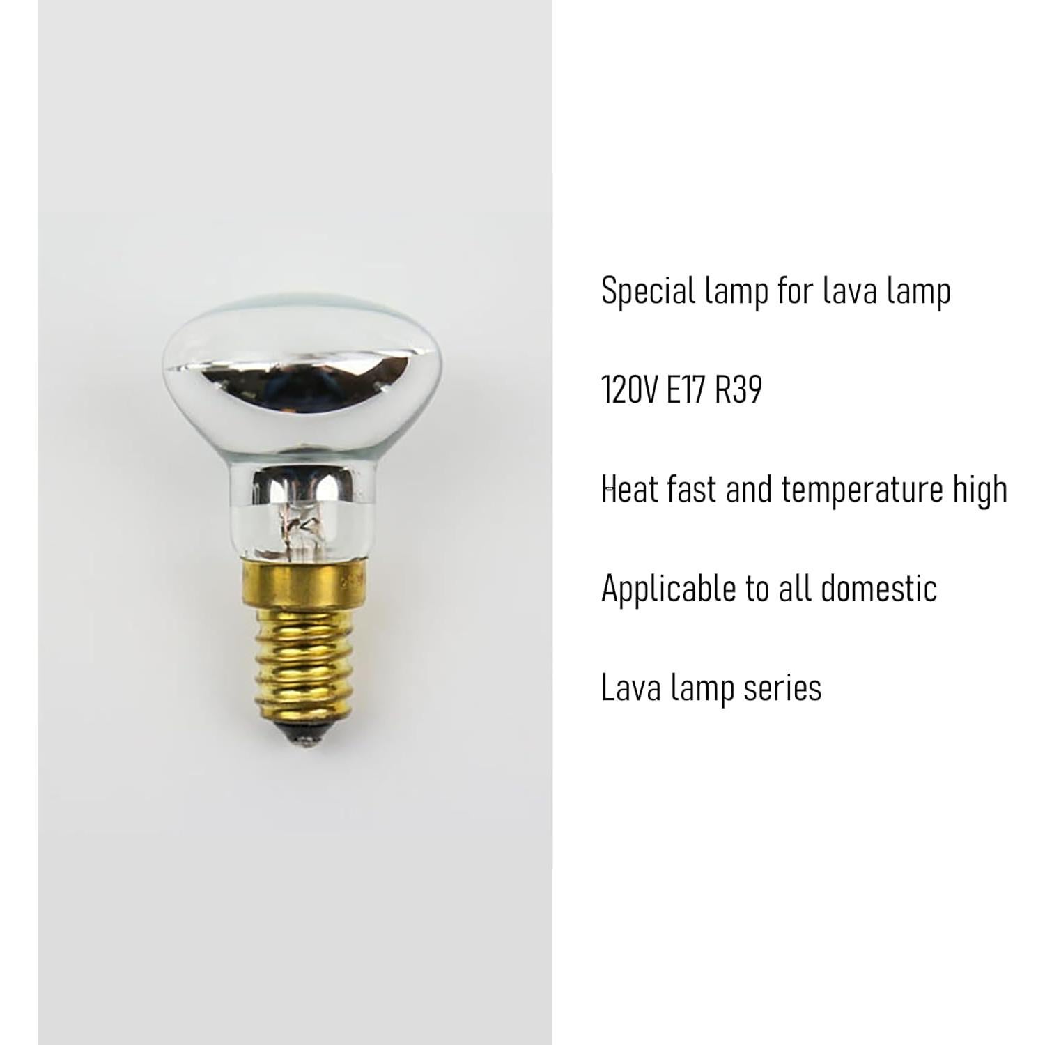 Paquete de 4 bombillas incandescentes 25W R39 E17 para lámparas