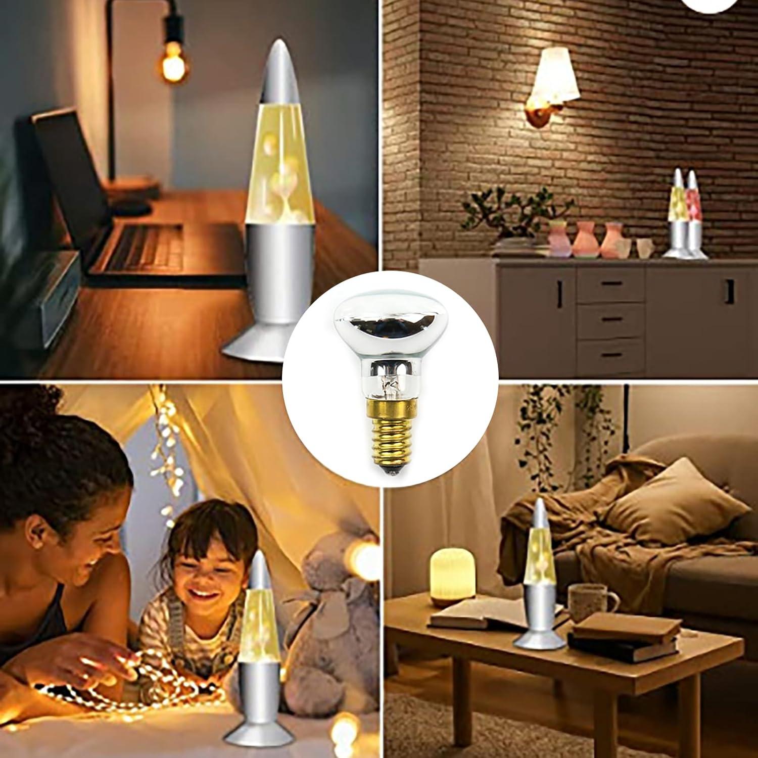 Paquete de 4 bombillas incandescentes 25W R39 E17 para lámparas