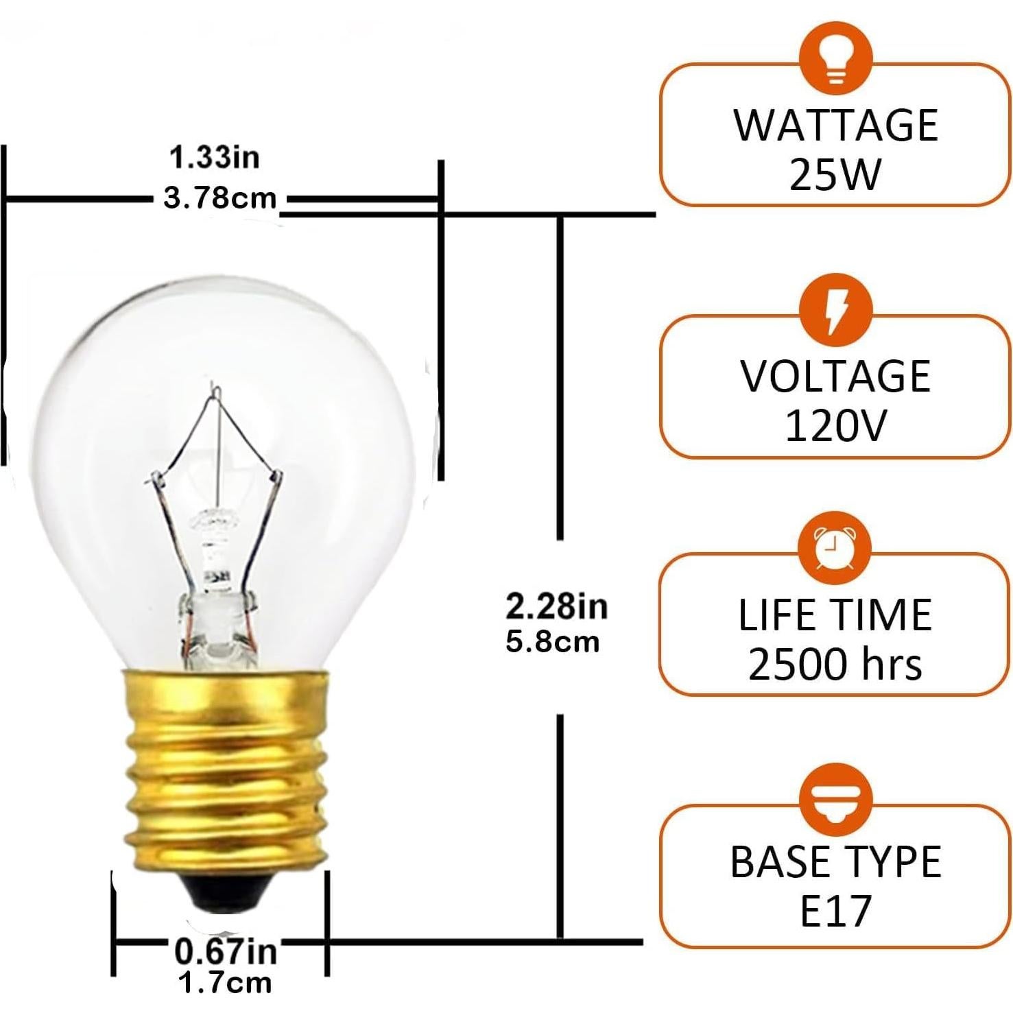 Bombilla de Lava 25W E17 Original para Lámpara 14.5"
