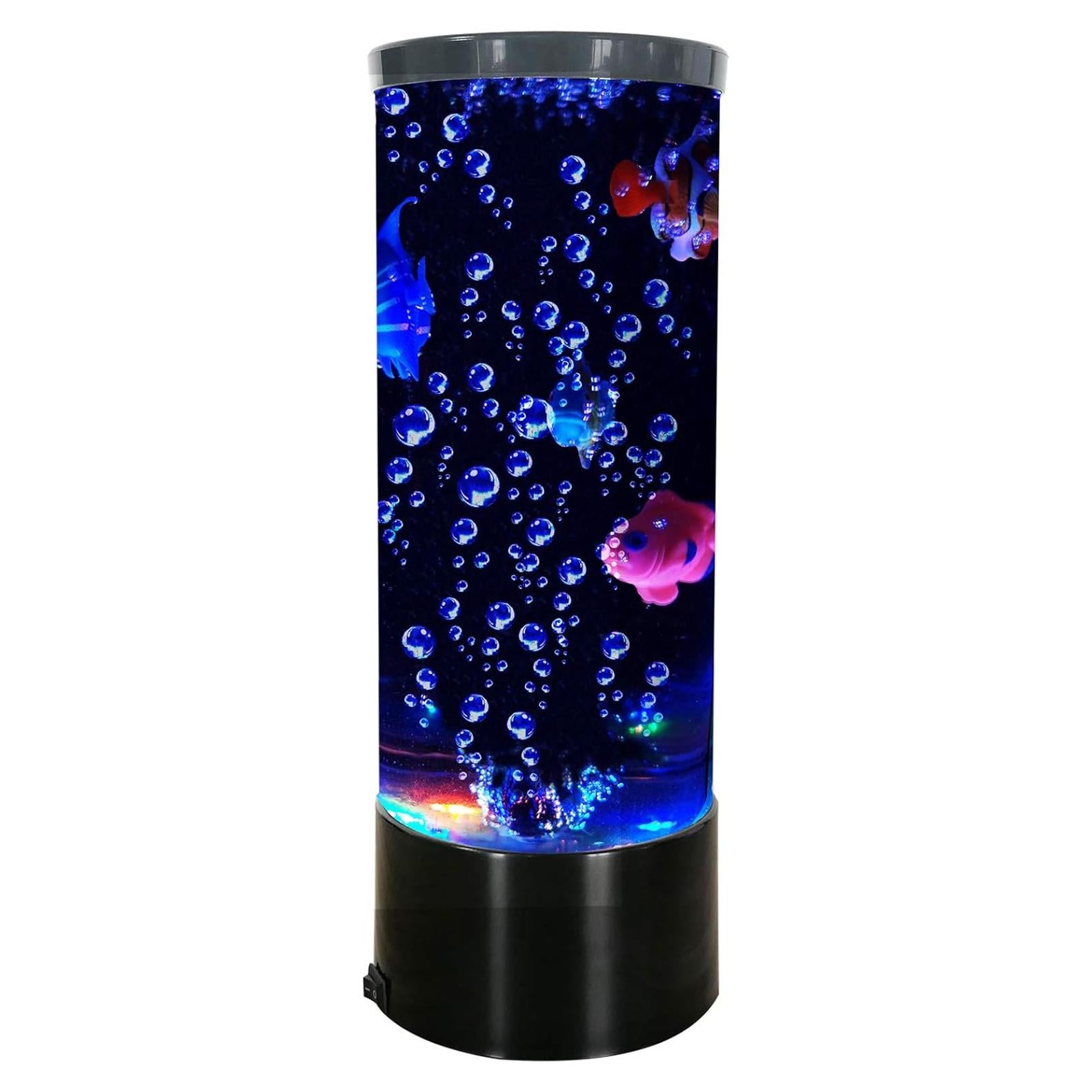 Lámpara de Lava LED Vaticas con Peces y Burbujas 28cm