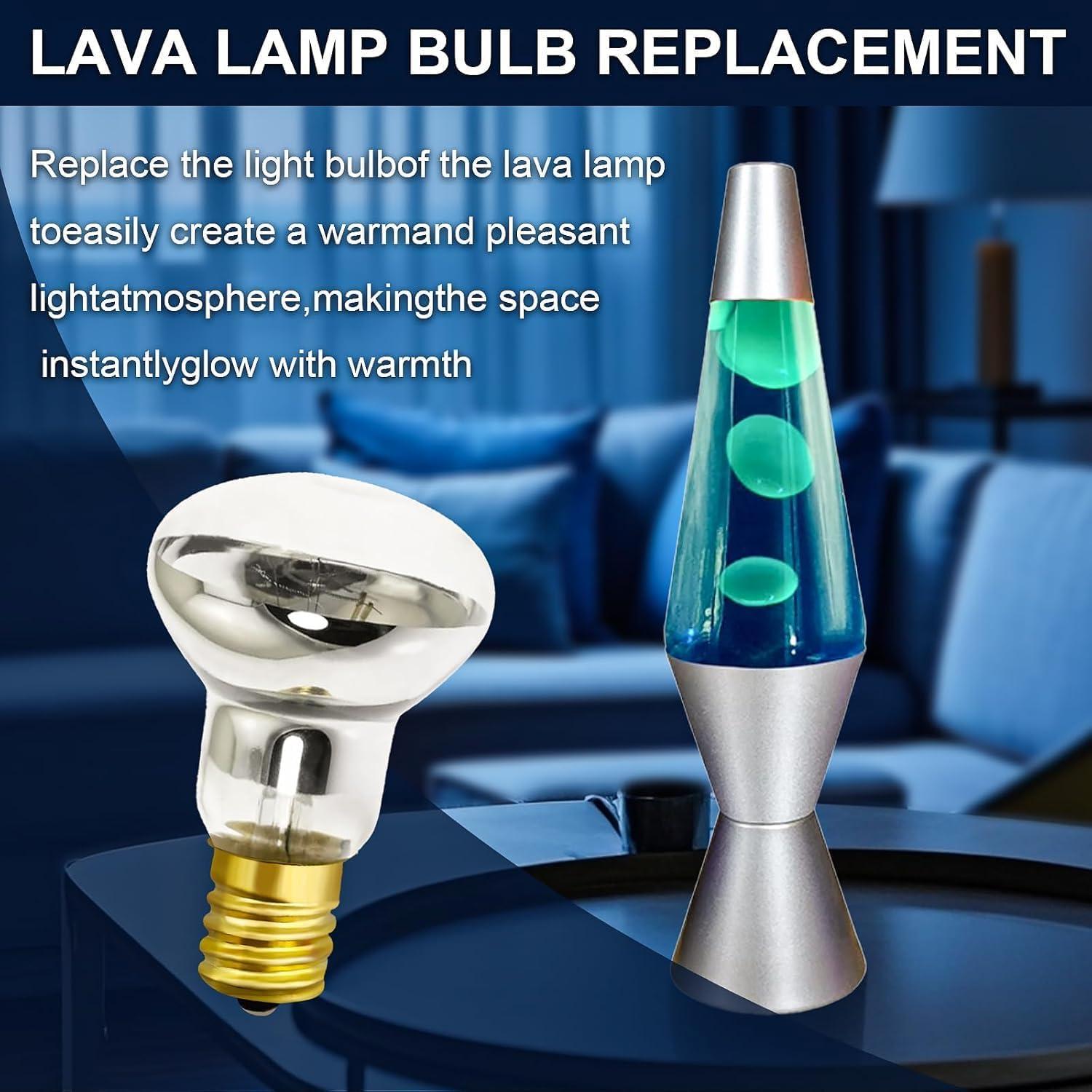 Bombilla de Lámpara de Lava R39 30W E17 2 Pack Blanca Cálida