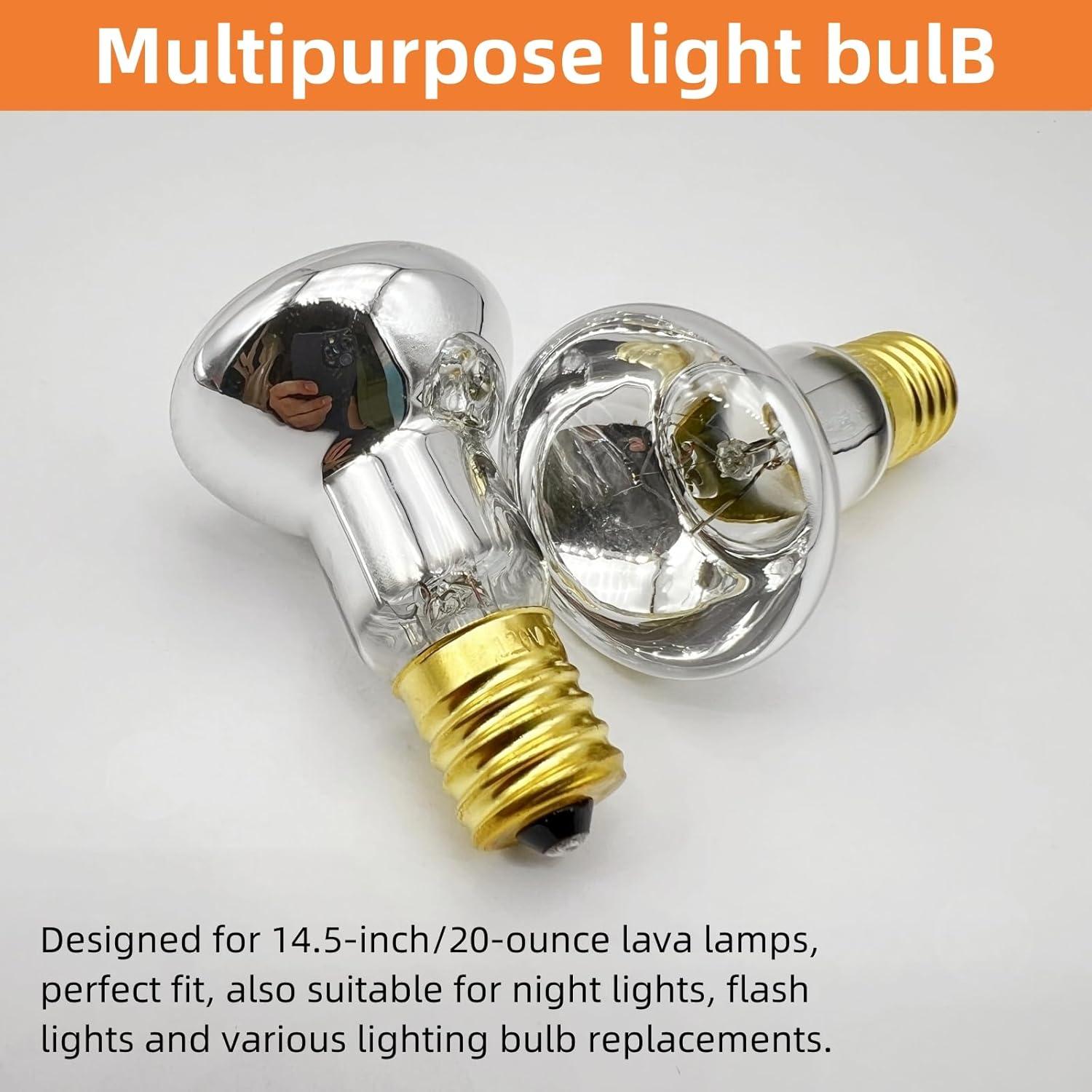 2 Bombillas de Lámpara de Lava R39 E17 25W DIANMI