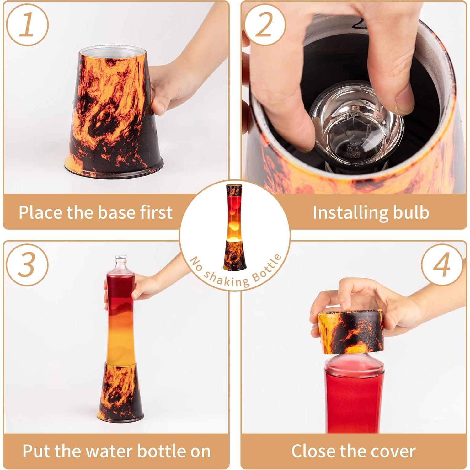 Lámpara de Movimiento EDIER 16" Volcán Luz Nocturna Decorativa