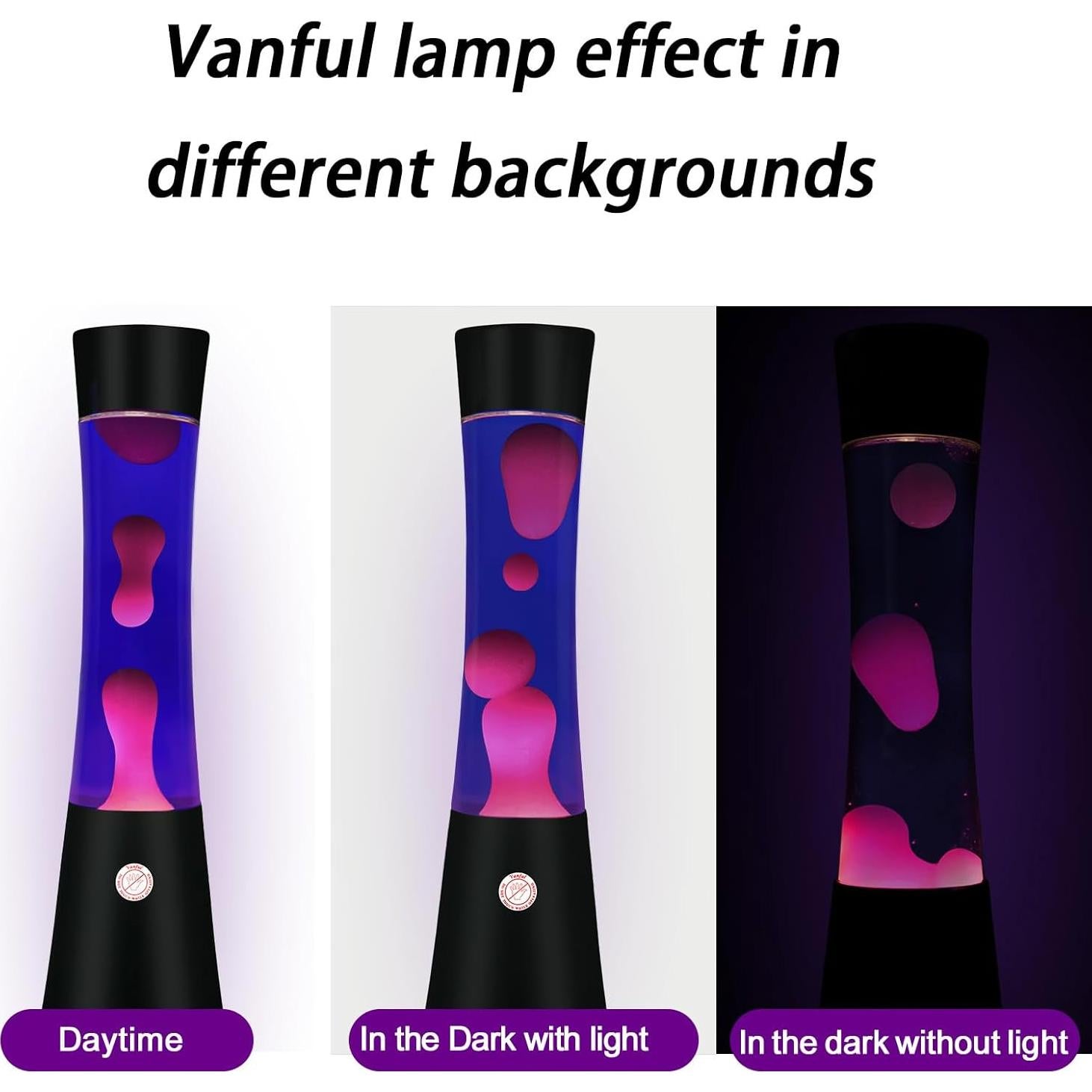 Lámpara de Movimiento Líquido Vanful 40.64 cm Púrpura