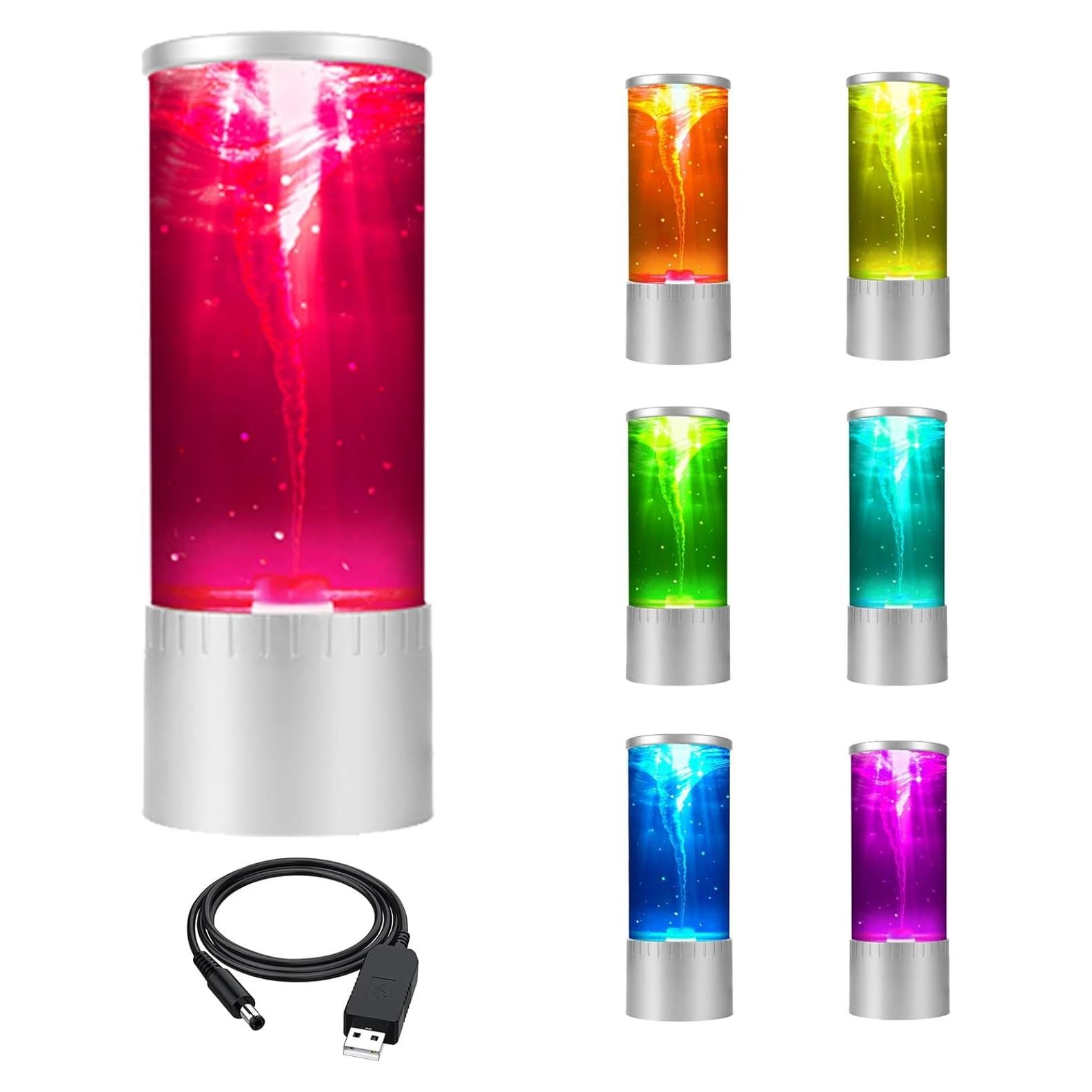 Lámpara Tornado LED KACASHIP 27.94 cm 7 Colores USB
