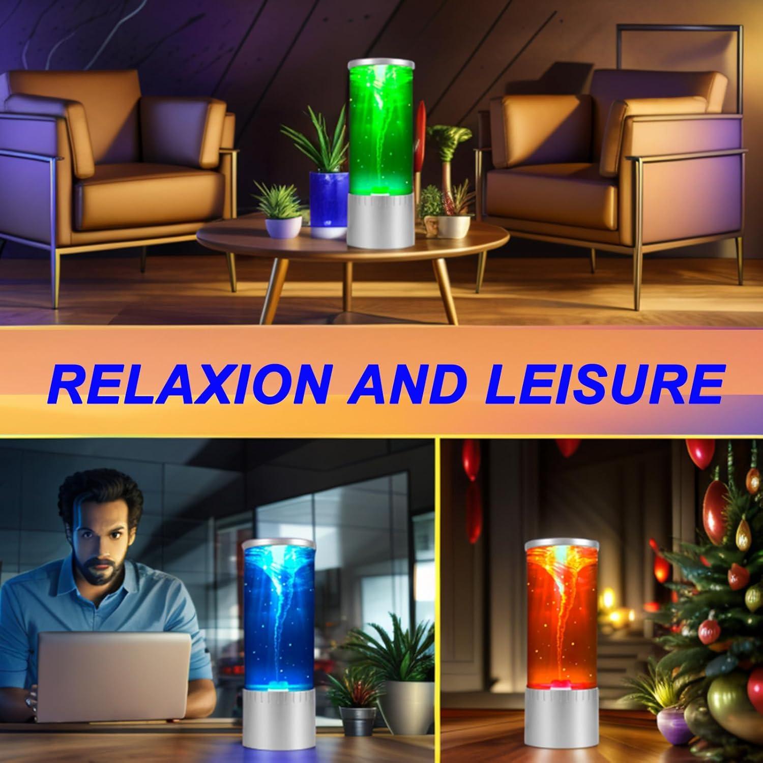 Lámpara Tornado LED KACASHIP 27.94 cm 7 Colores USB