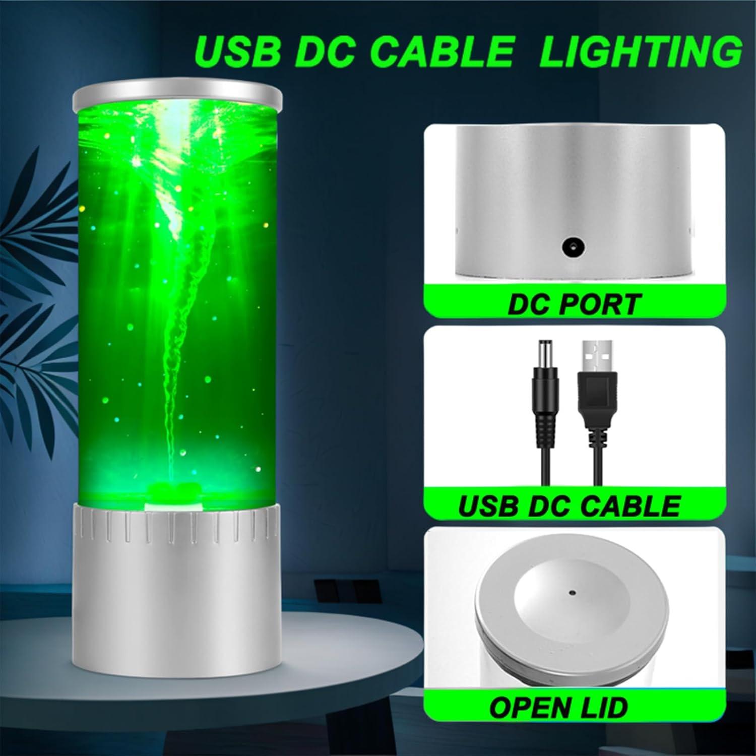 Lámpara Tornado LED KACASHIP 27.94 cm 7 Colores USB